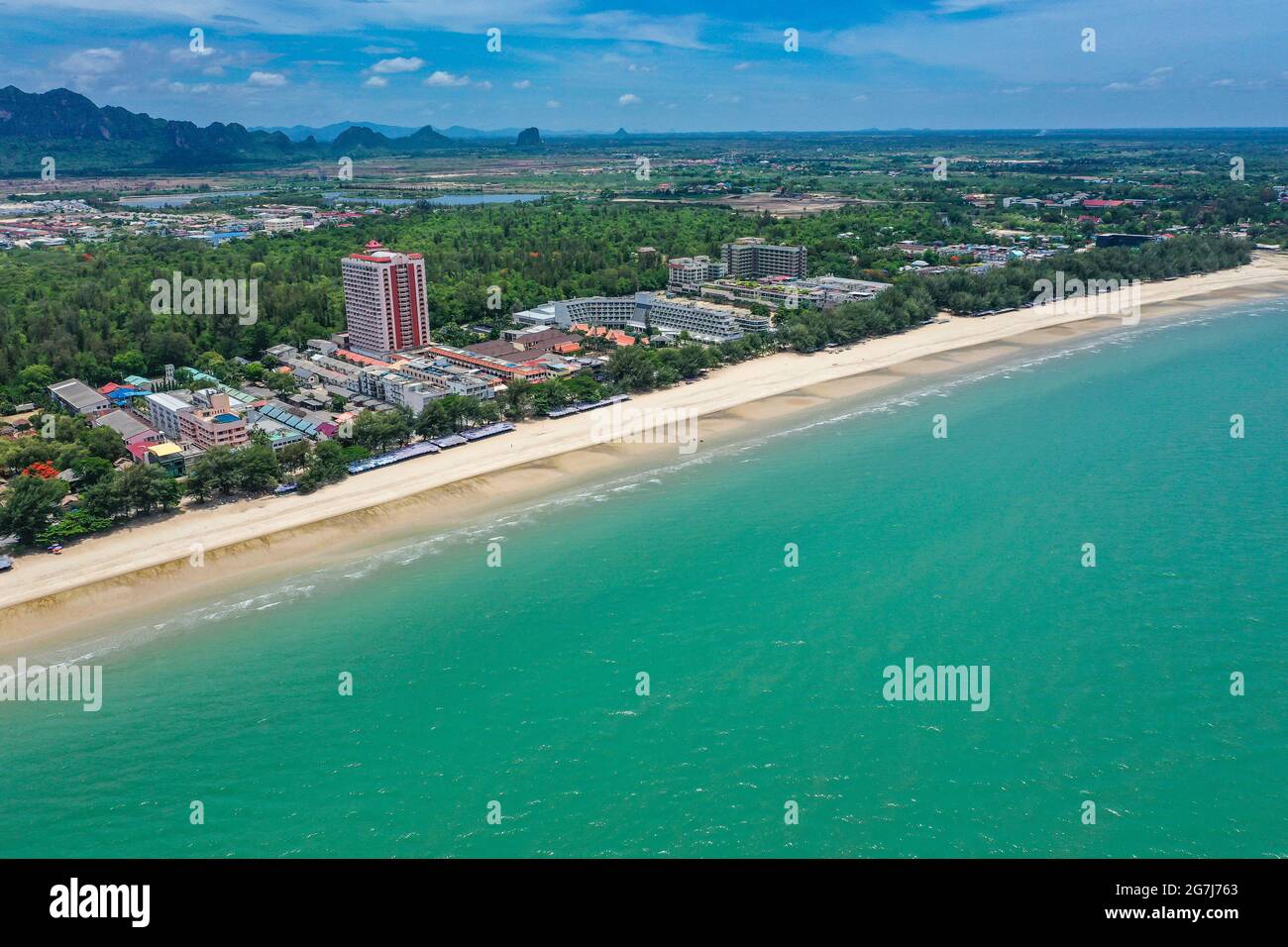 Cha Am Beach in Phetchaburi, Thailand, south east asia Stock Photo - Alamy