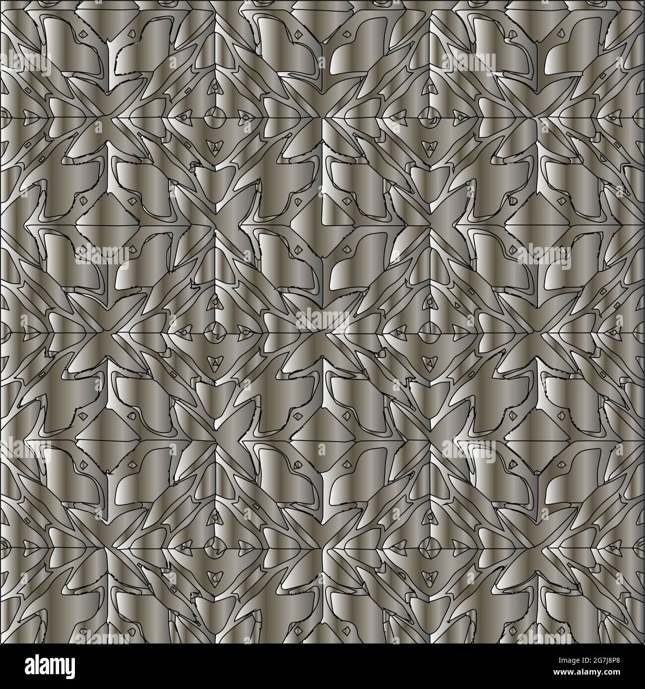 Silver metallic gradient with repeat Pattern . Abstract metallic ...