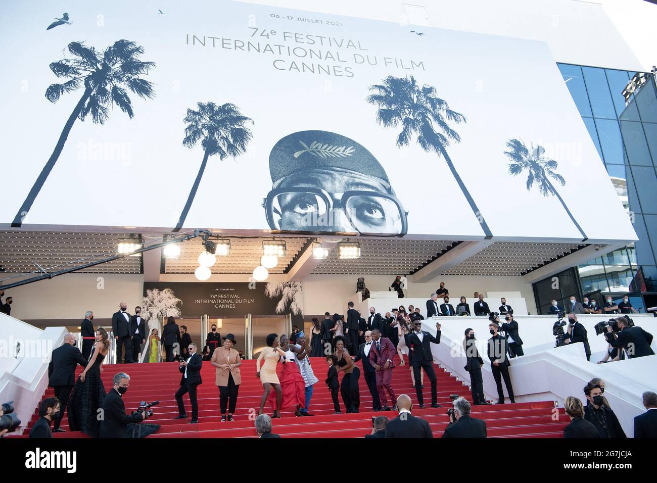 Cannes, Frances, 14th July 2021. Gessica Geneus, Nehemie Bastien ...