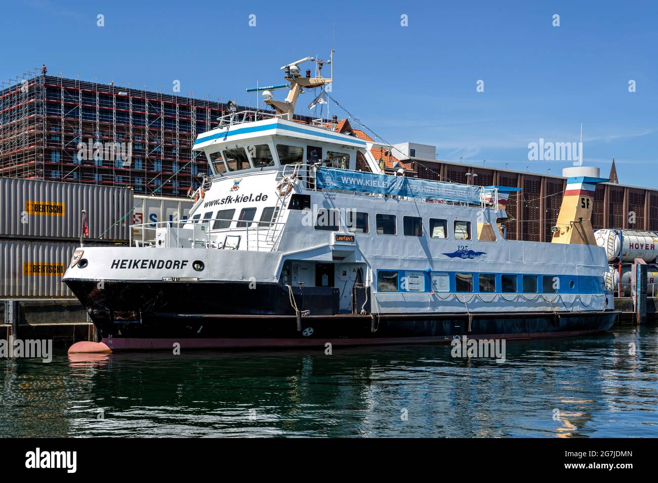 SFK passenger ship HEIKENDORF in the port of Kiel Stock Photo