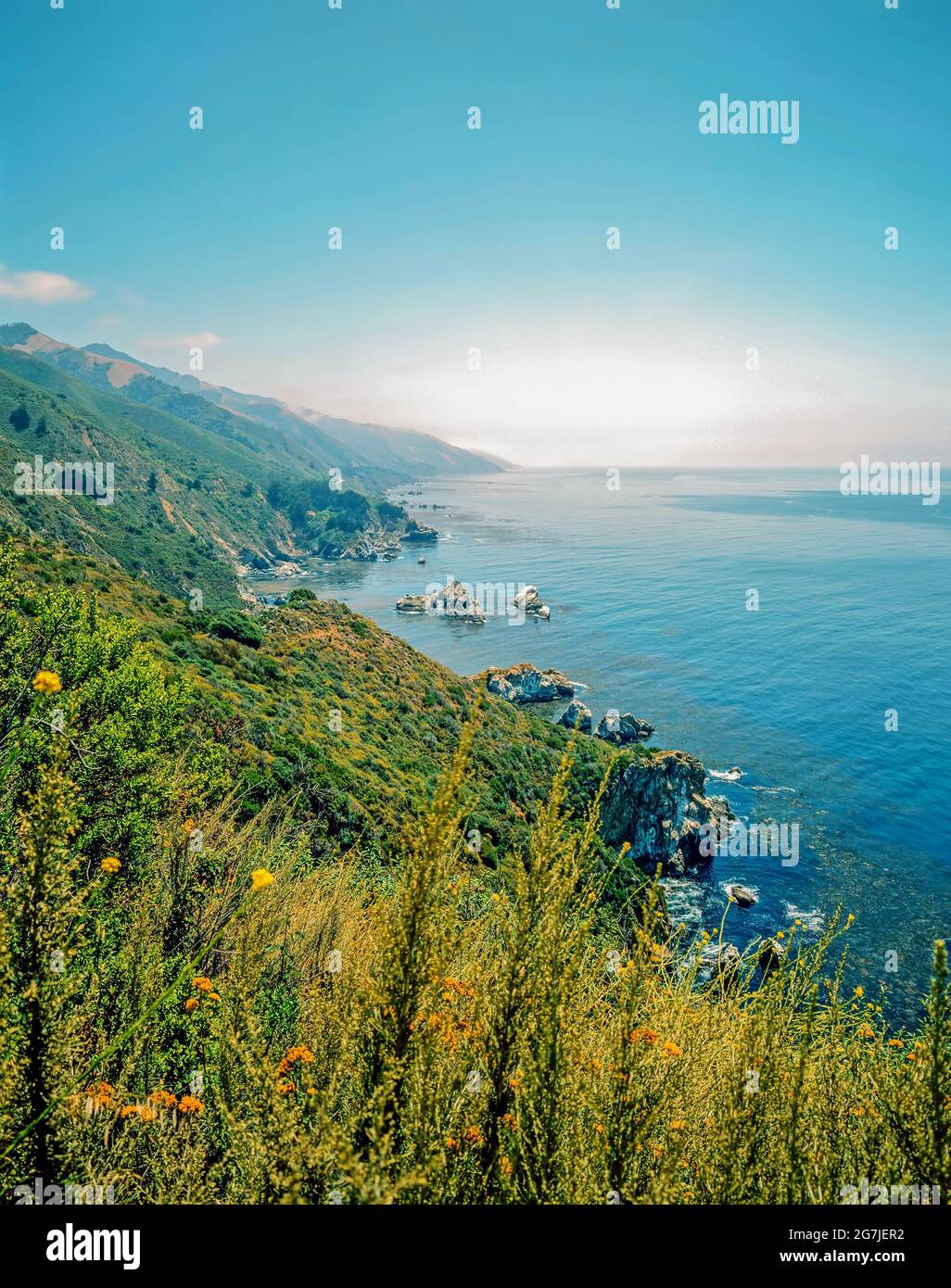 Pacific Coast at Big Sur in California Stock Photo - Alamy