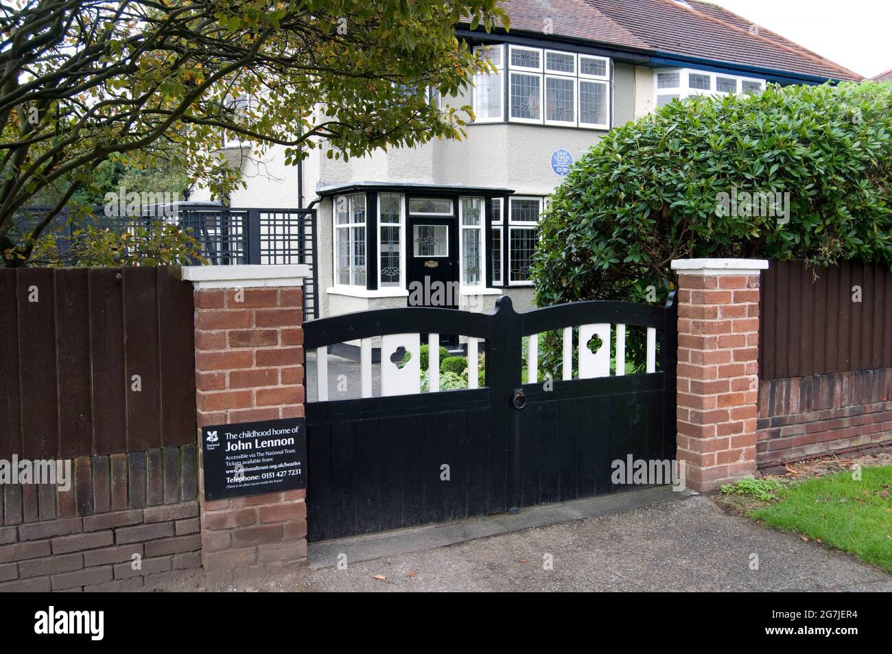 Mendips Was John Lennons Childhood Home At 251 Menlove Avenue In  Woolton Liverpool England UK Stock Photo