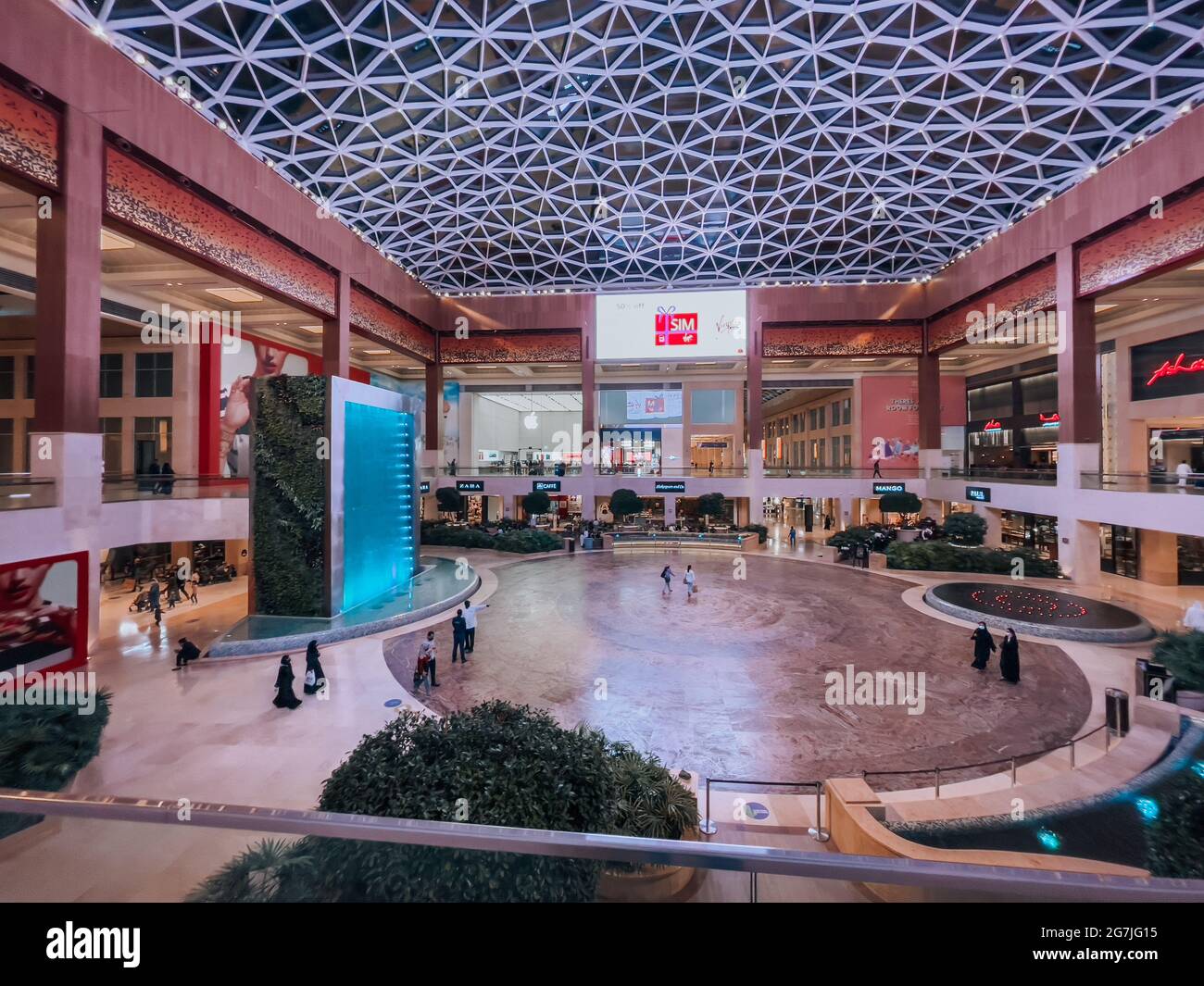 Beautiful interior design of a modern mall the famous Yas Mall