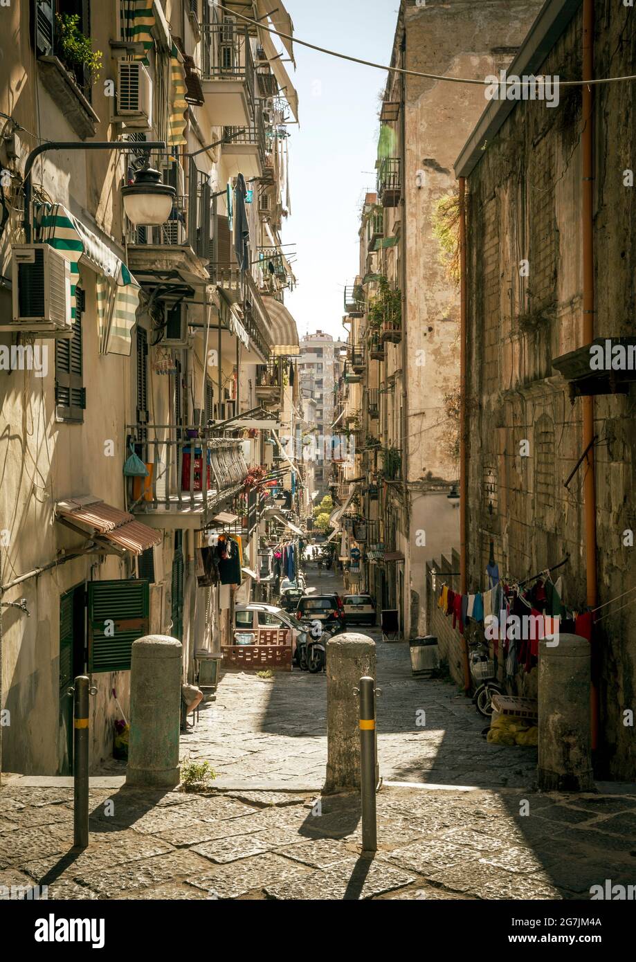 Narrow Neapolitan street Stock Photo