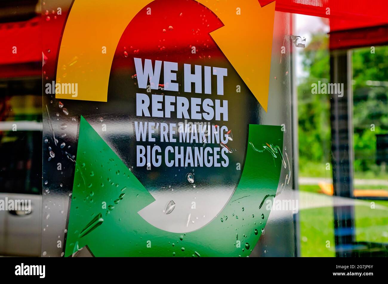 A Subway store features the new “Eat Fresh Refresh” signage, July 13, 2021, in Bayou La Batre, Alabama. Stock Photo