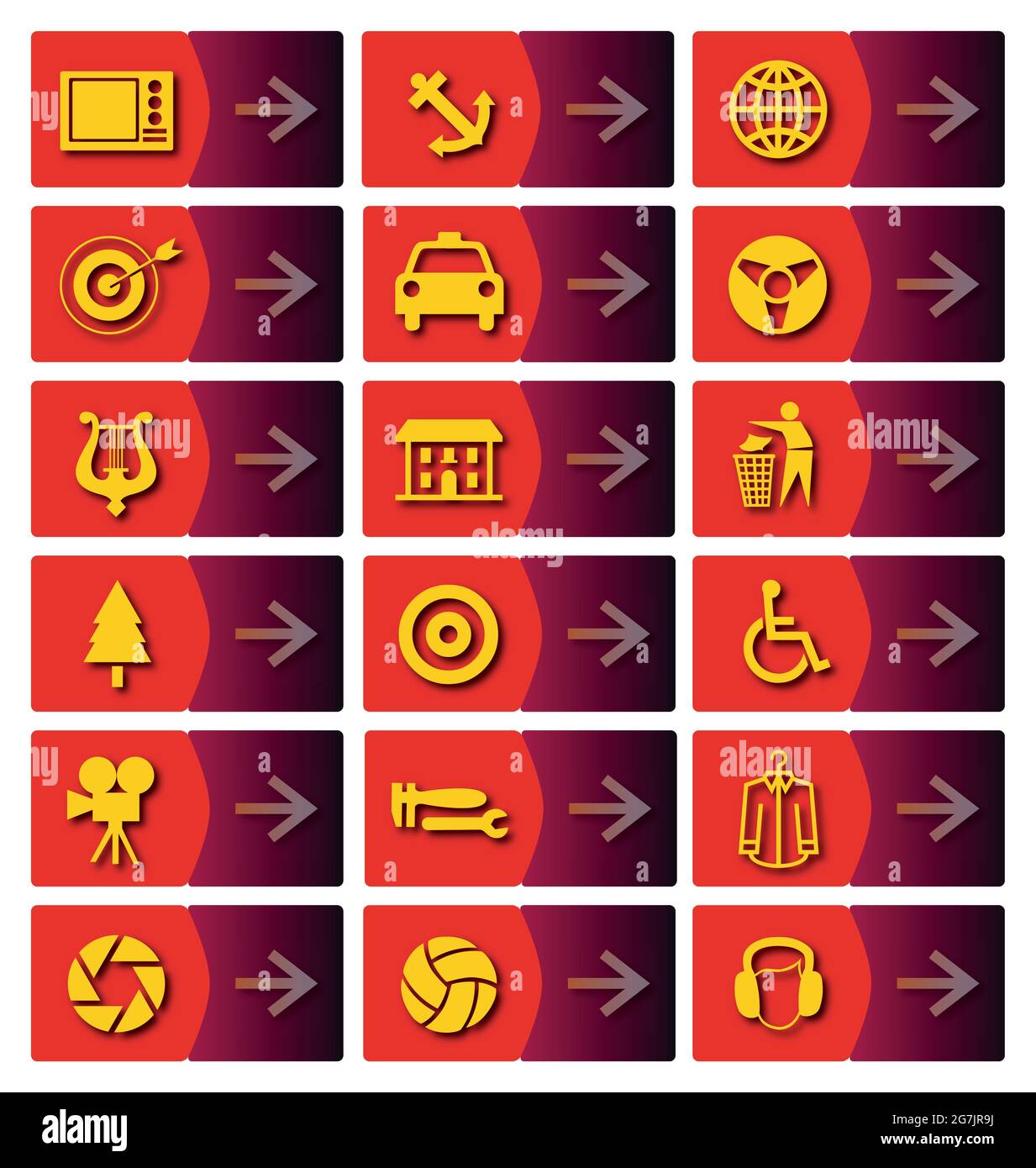 Information Signs Color Set of various information signs and arrows Stock Vector Image & Art ...
