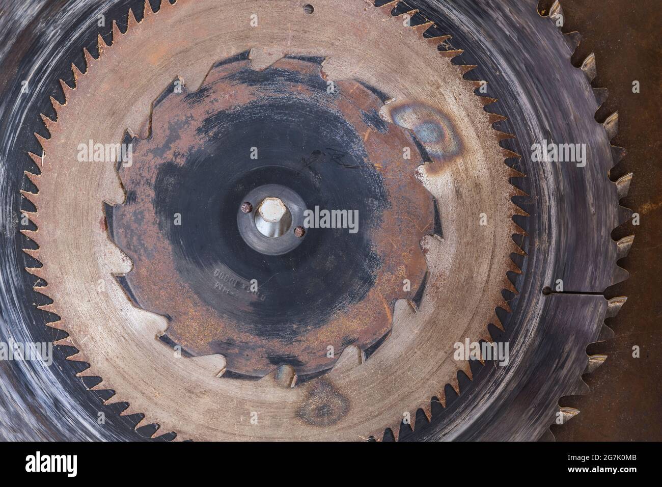 old rusty circular saw blades Stock Photo Alamy
