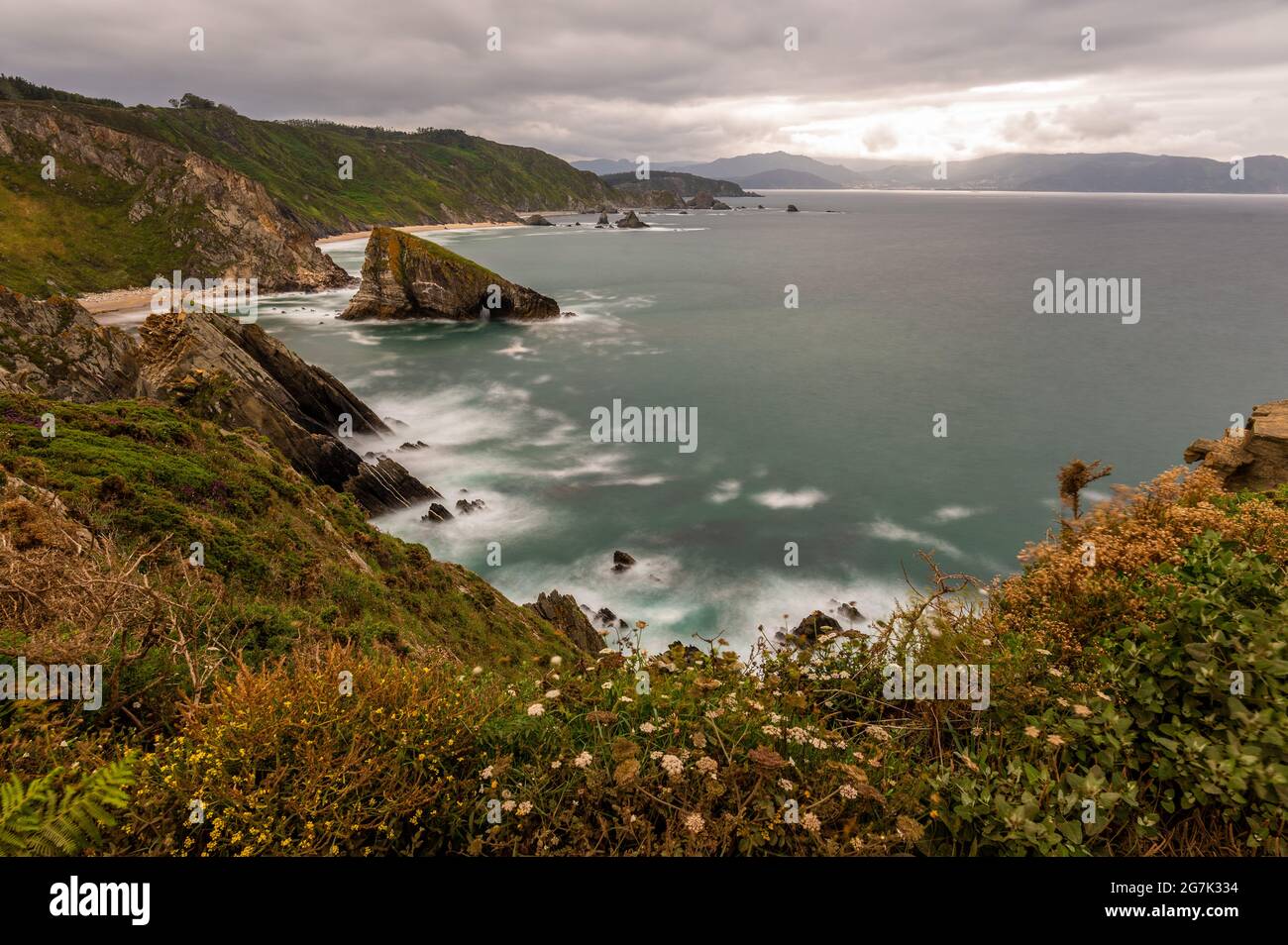 View of the Loiba cliffs, located in San Julian de Loiba, in the  municipality of Ortigueira, in Galicia, where there is nearby one of the  most famous Stock Photo - Alamy