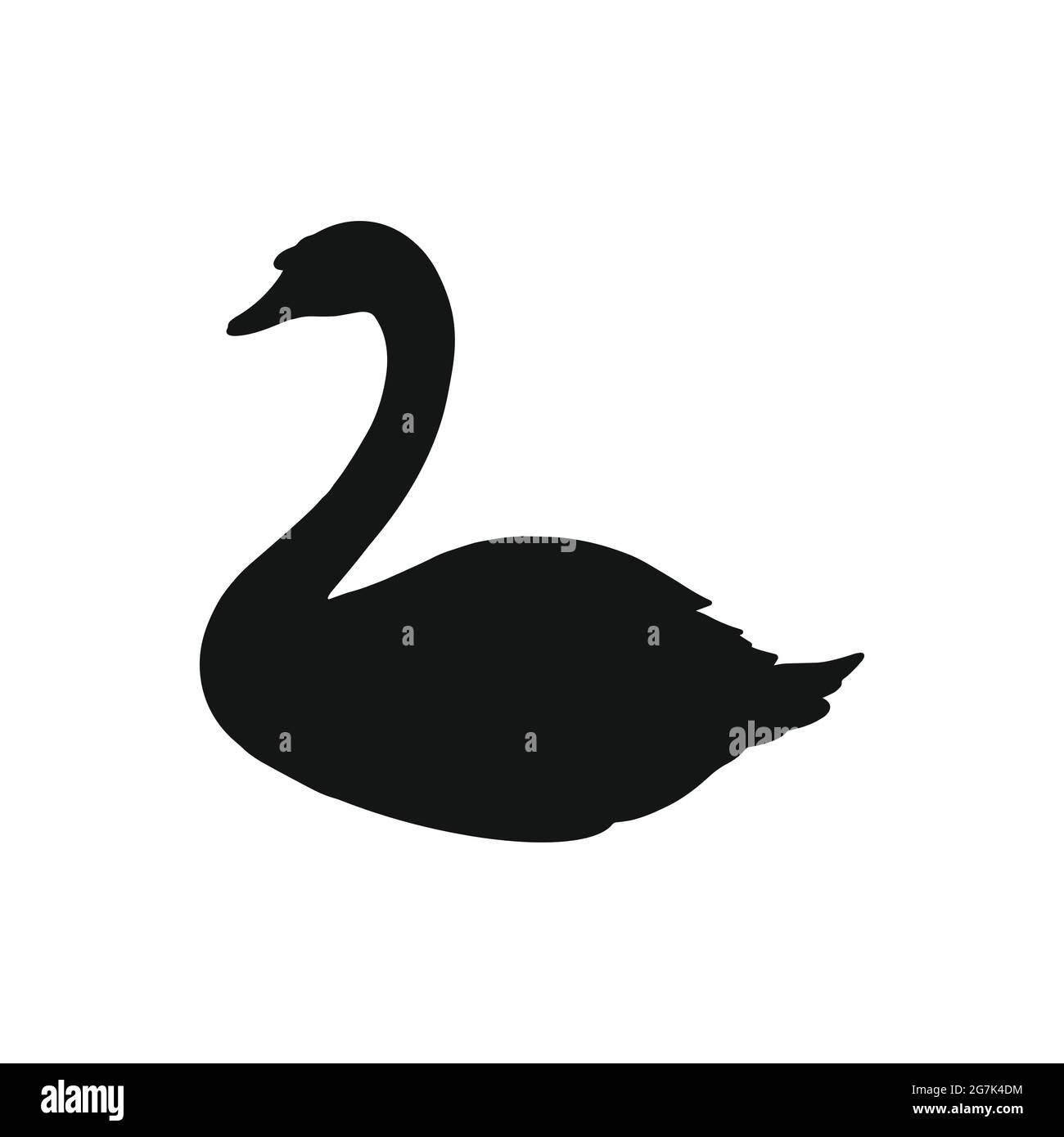 Elegant black swan pattern in silhouette style for decoration and laser  cutting. Vector illustration Stock Vector Image & Art - Alamy