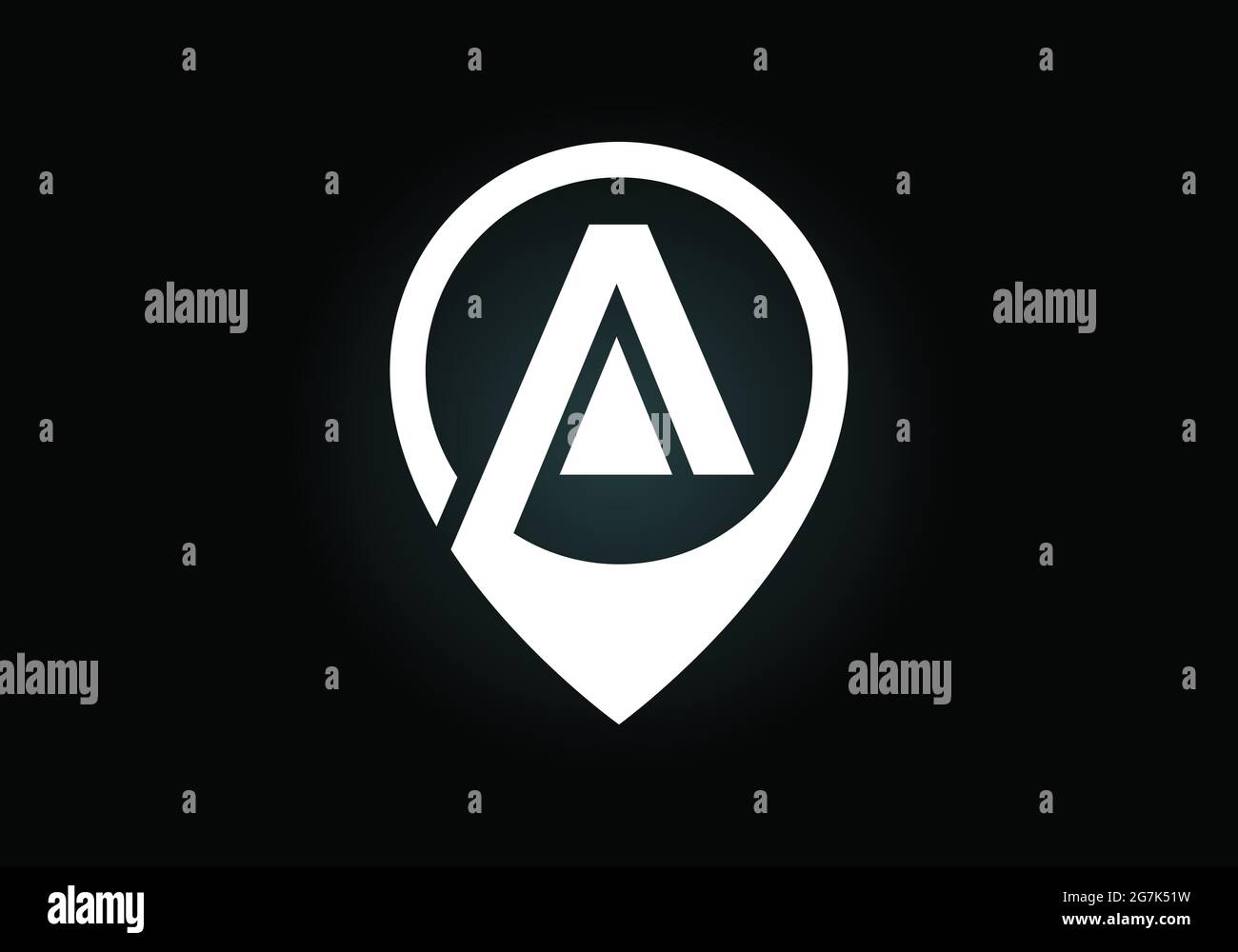 Initial A Monogram Letter Alphabet With Location Icon Pin Sign Font Emblem Navigation Map Gps Direction Place Compass Contact Search Concept Stock Vector Image Art Alamy