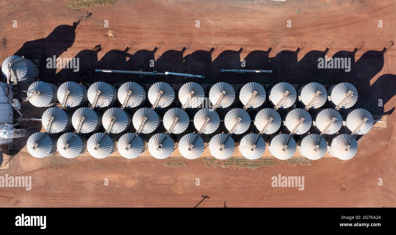 Grain silos at Miles , Queensland , Australia Stock Photo Alamy