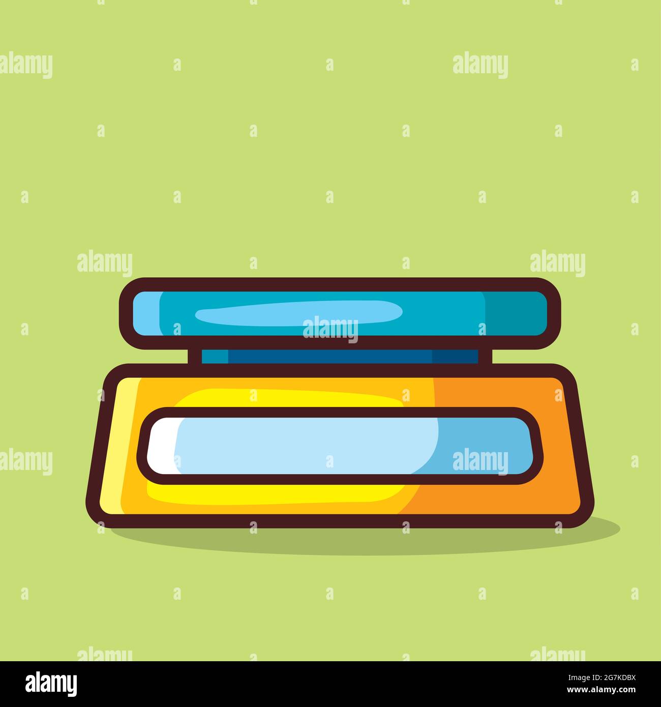 electronic weight machine isolated vector illustration in flat style Stock Vector