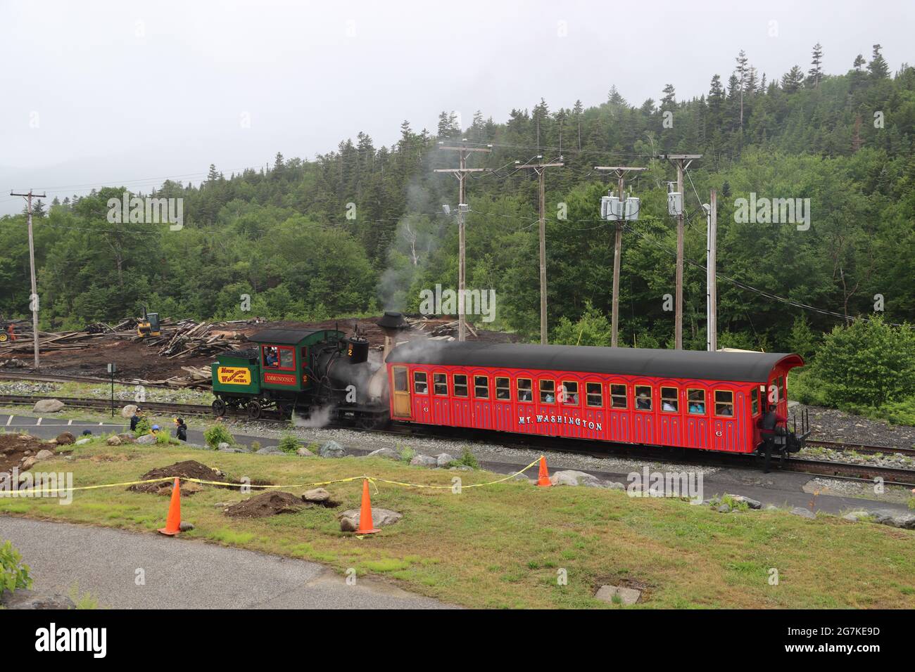 Mt Washington Cog railway NH USA Stock Photo Alamy