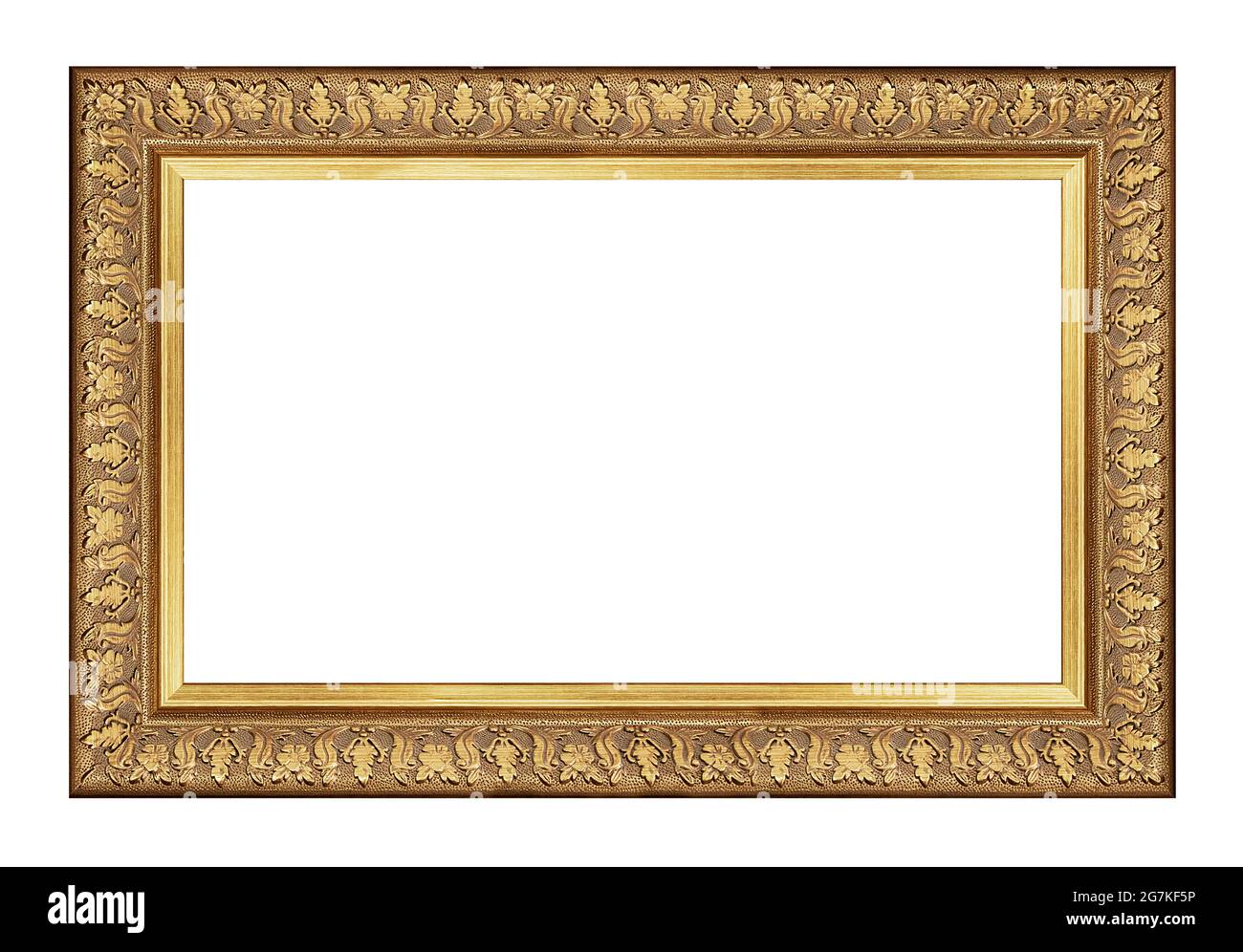 Wooden vintage picture frame isolated on white background Stock Photo ...