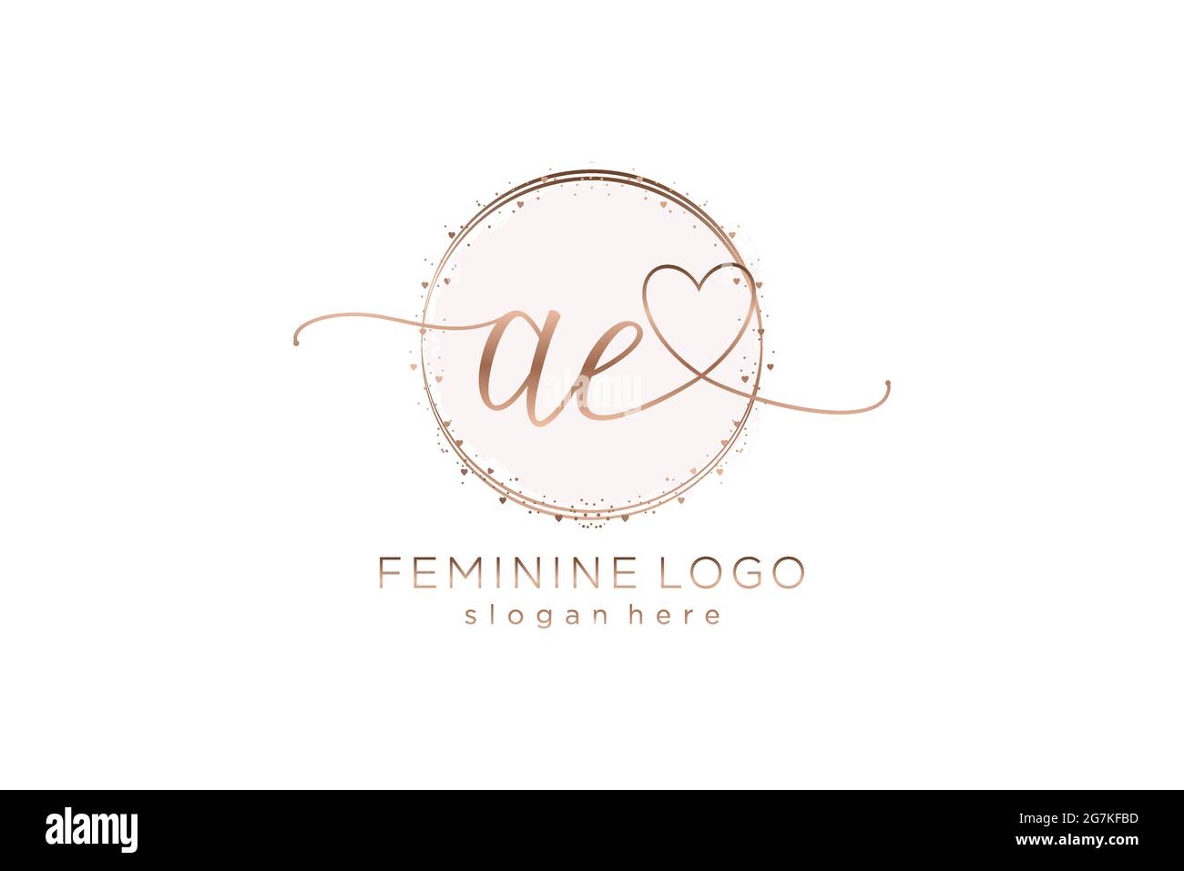 AE handwriting logo with circle template vector logo of initial wedding ...