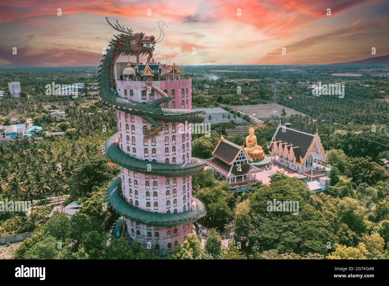 Dragon Temple Wat Samphran In Nakhon Pathom Thailand Stock Photo Alamy