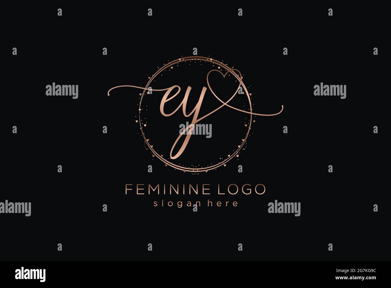 EY handwriting logo with circle template vector logo of initial wedding ...