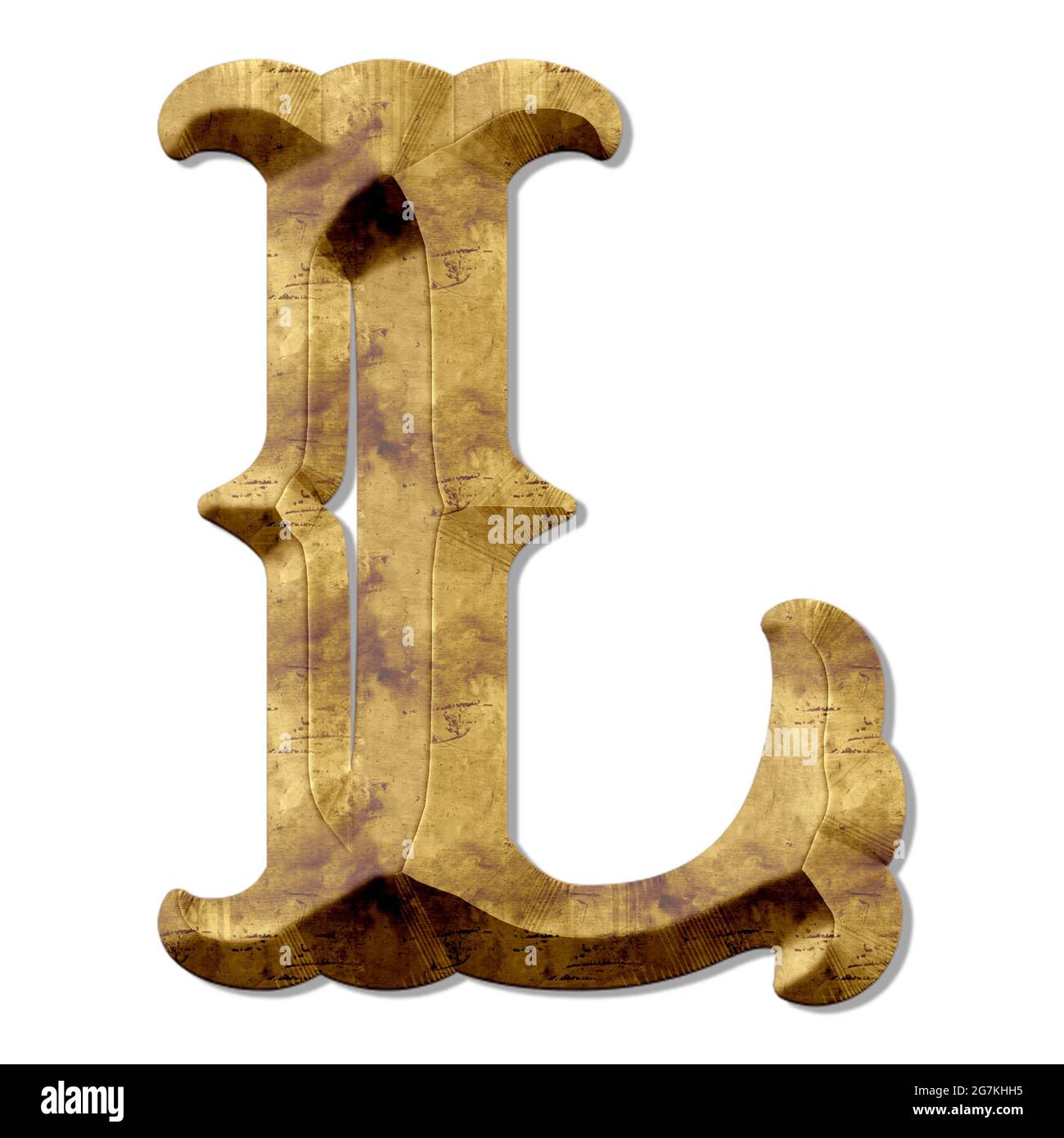 3d render of the letter L isolated on a white background Stock Photo ...