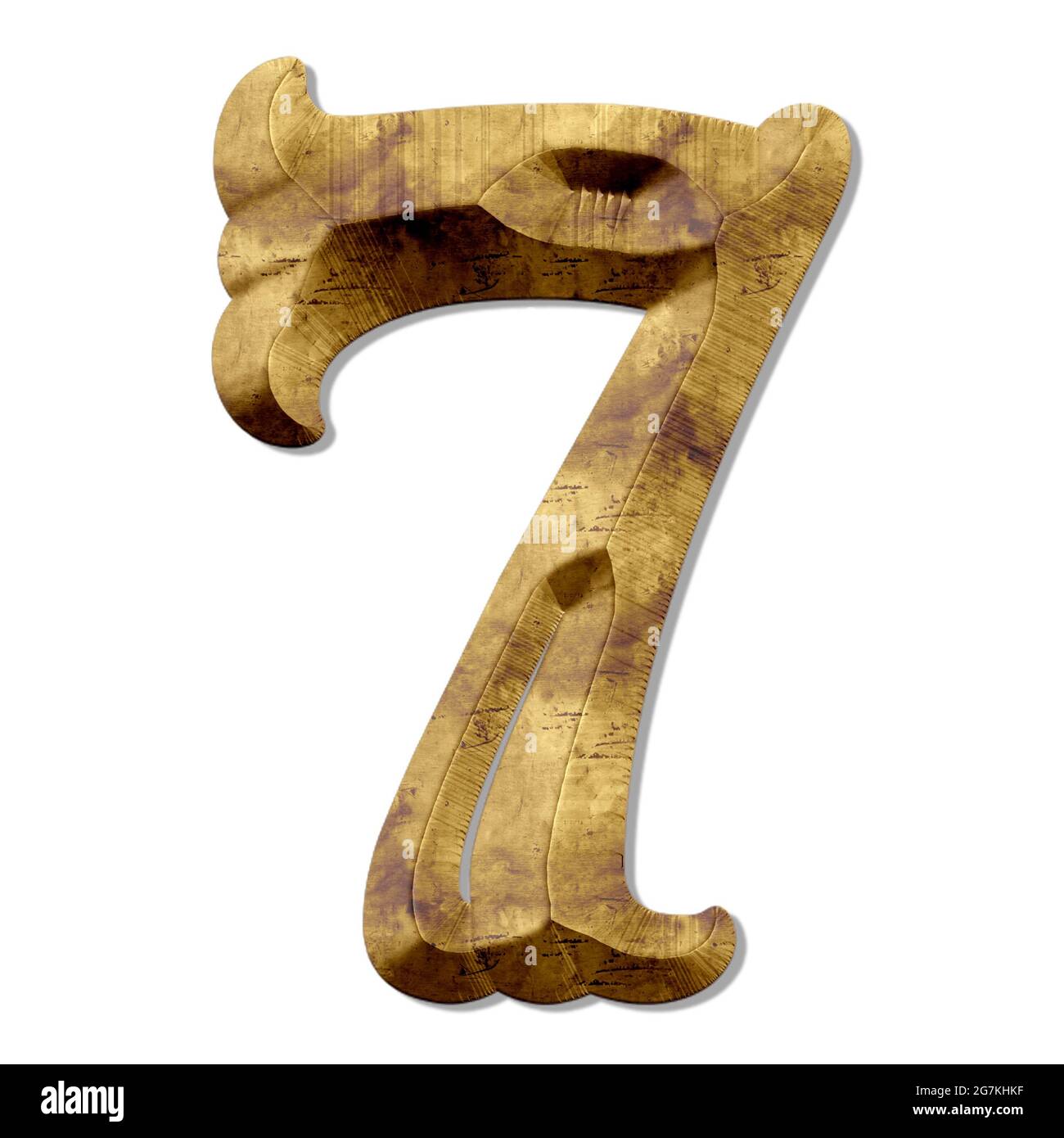 3d render of the number 7 isolated on a white background Stock Photo ...