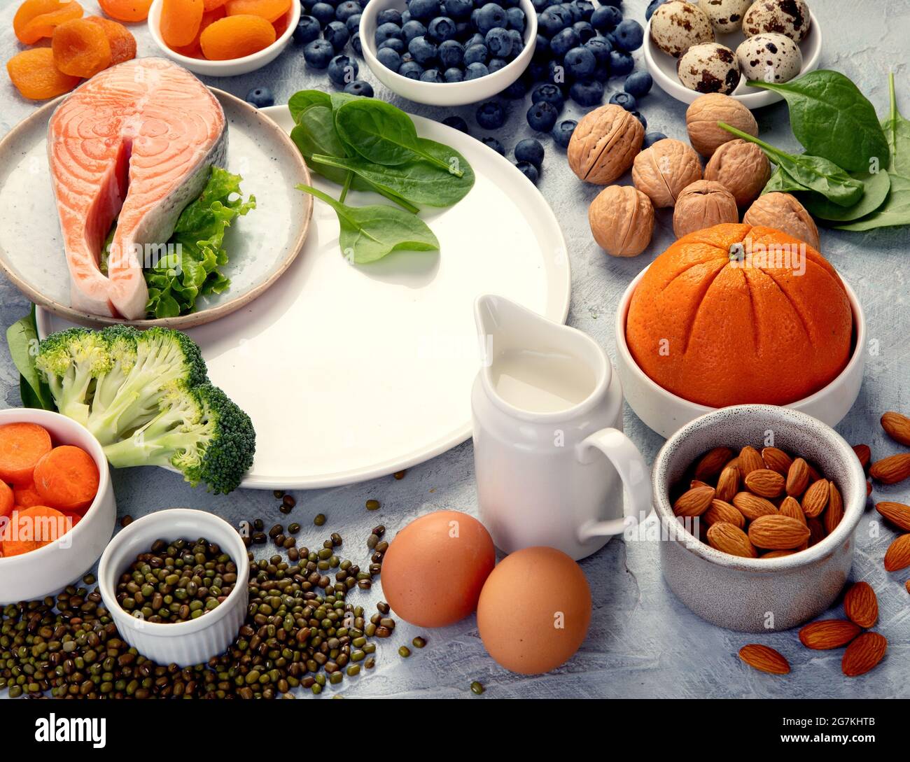 Food for eyes health. Foods that contain vitamins, nutrients, minerals