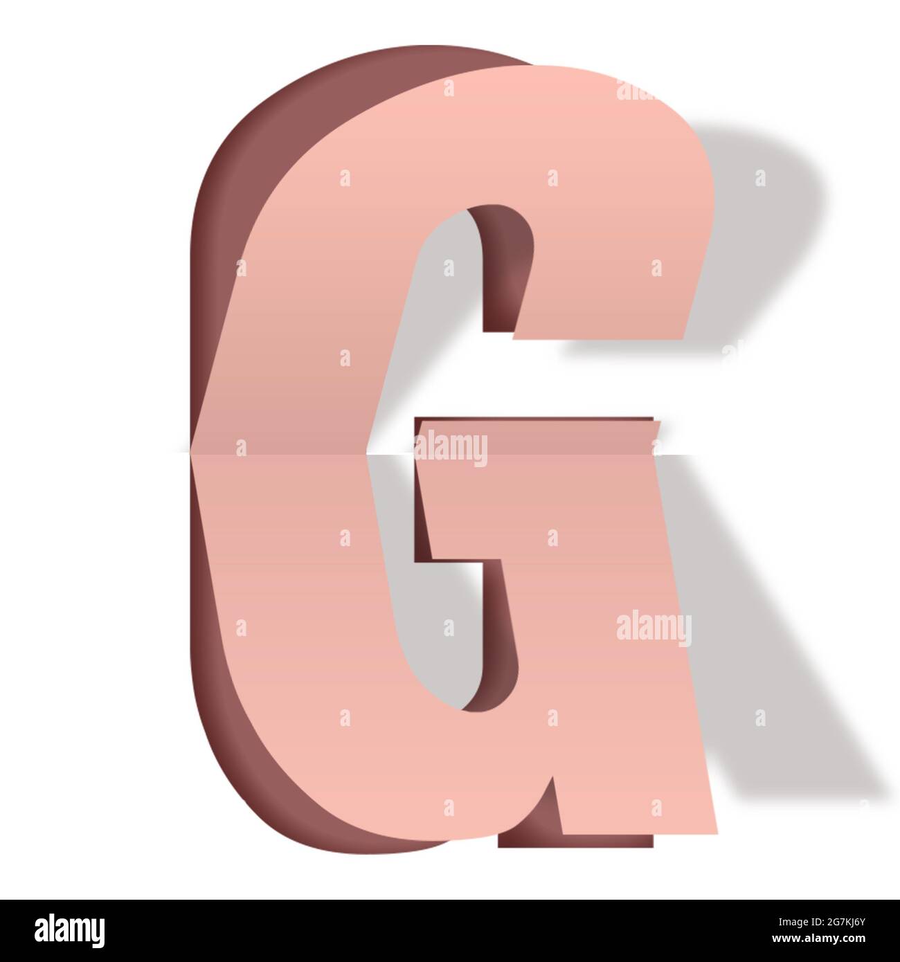 3d render of the letter G isolated on a white background Stock Photo ...