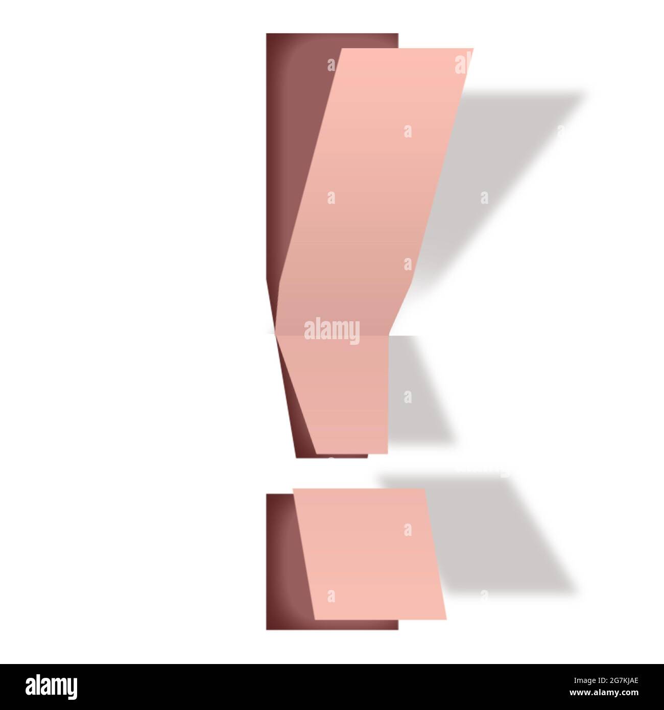 3d render of an Exclamation Mark isolated on a white background Stock ...
