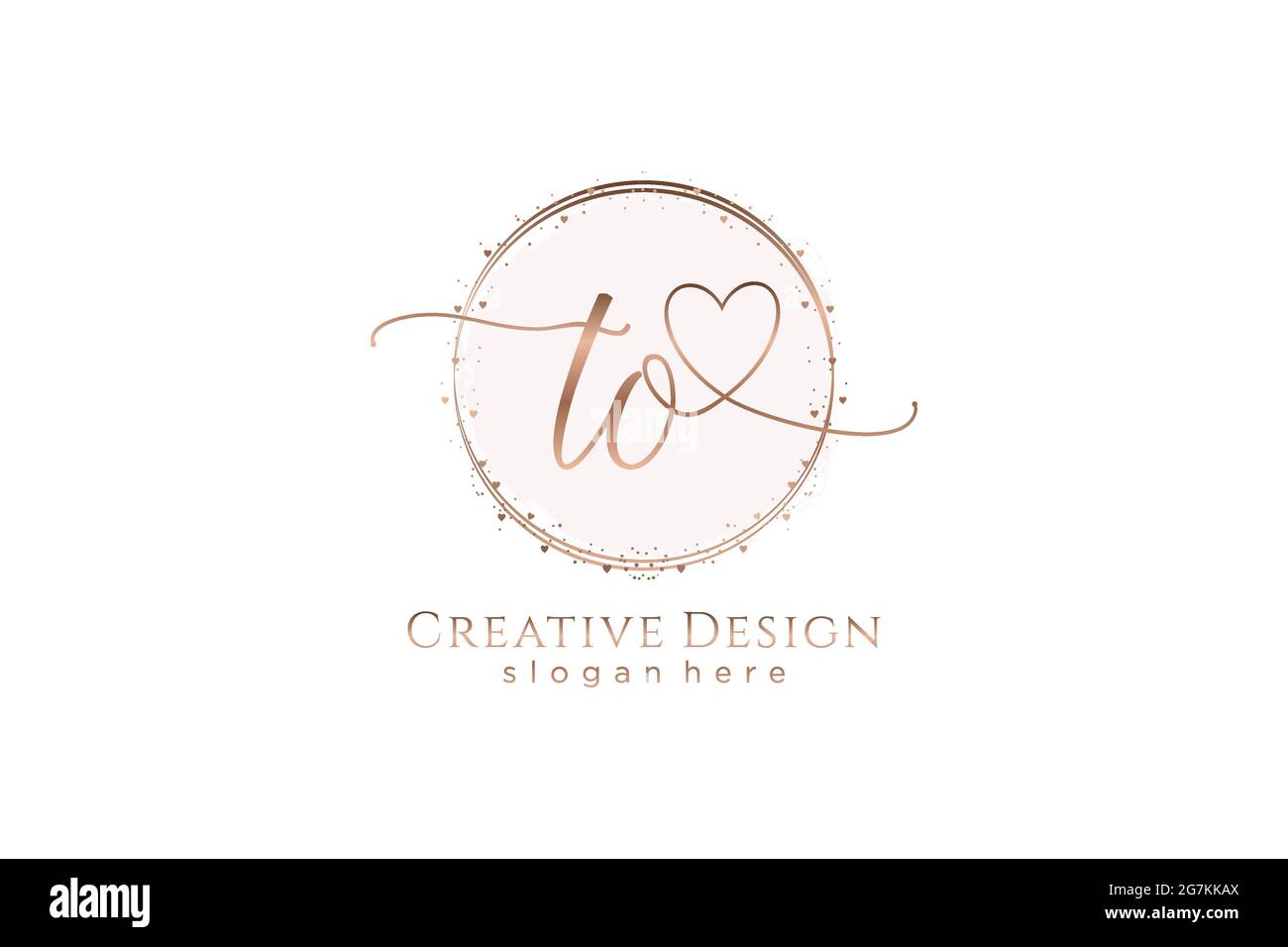 TO handwriting logo with circle template vector logo of initial wedding ...