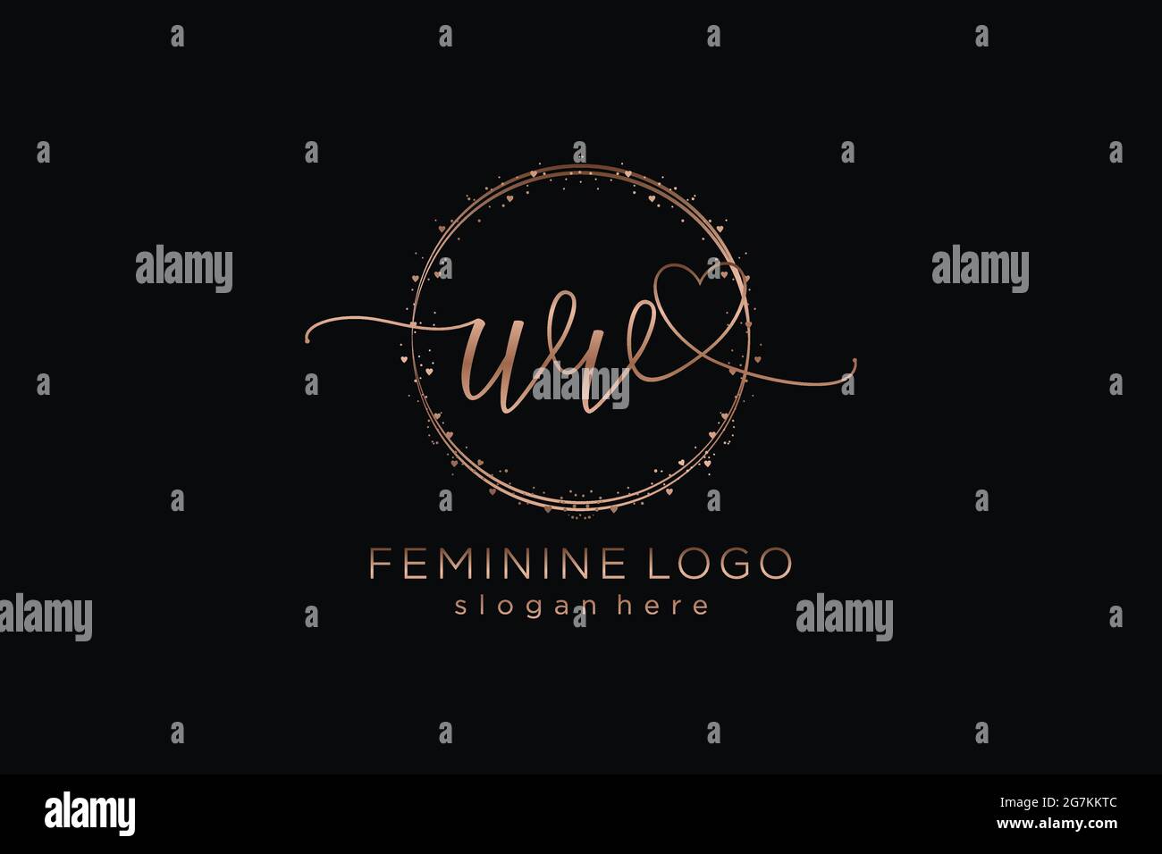 WV handwriting logo with circle template vector logo of initial wedding ...