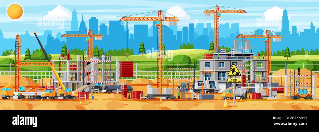 Construction Site Banner Stock Vector Image & Art - Alamy
