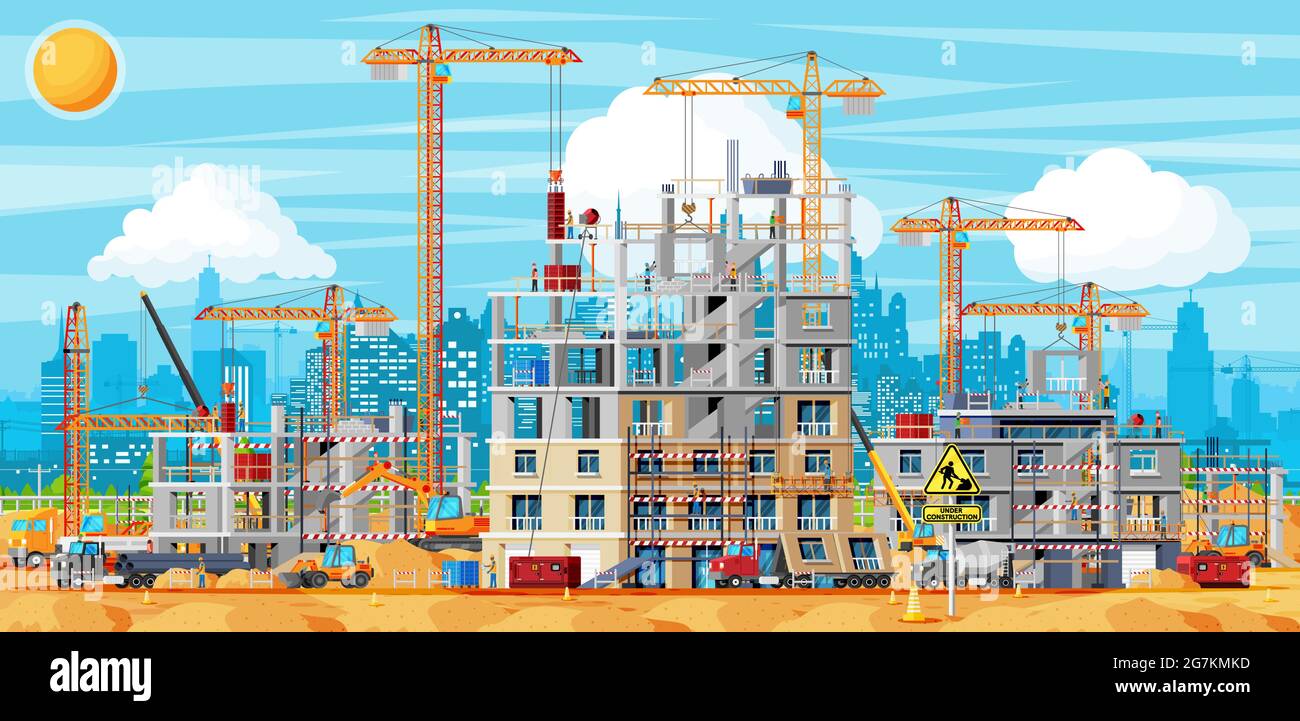 Construction Site Banner Stock Vector Image & Art - Alamy