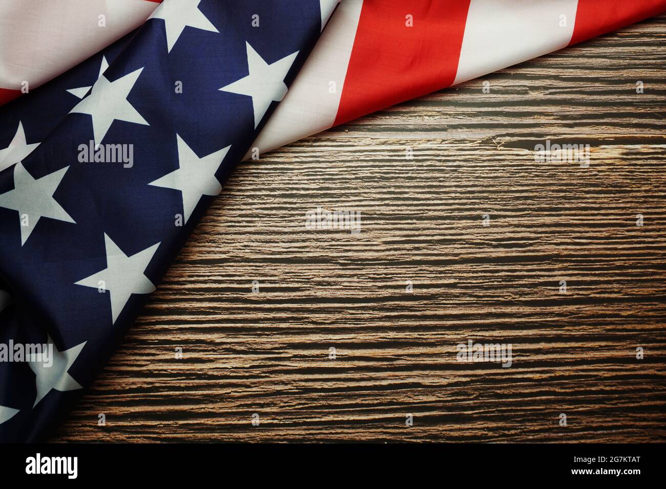 American USA Flag on wooden background Stock Photo - Alamy