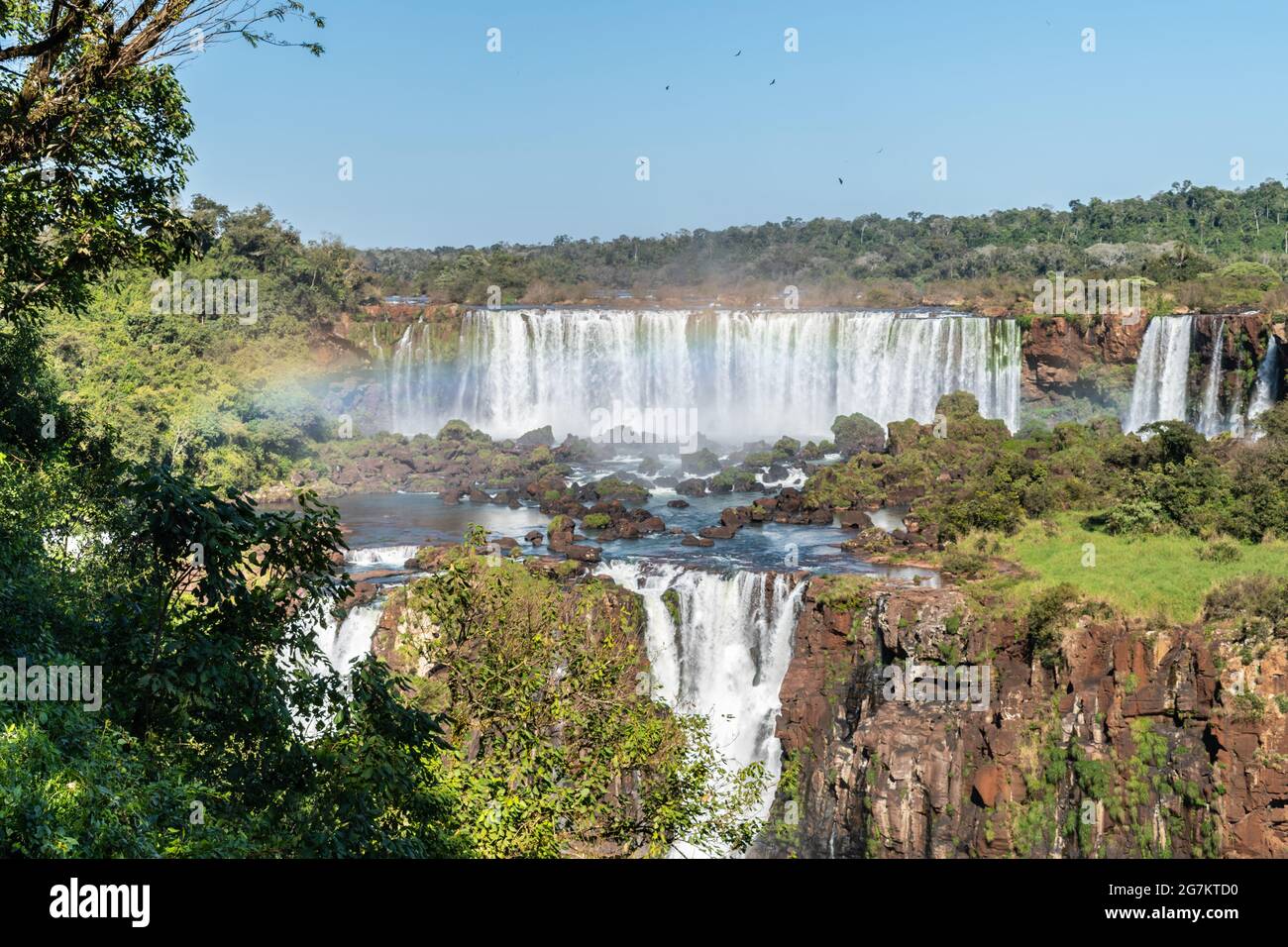 Scenic view of Iguazu Falls as seen from the Brazilian side Stock Photo