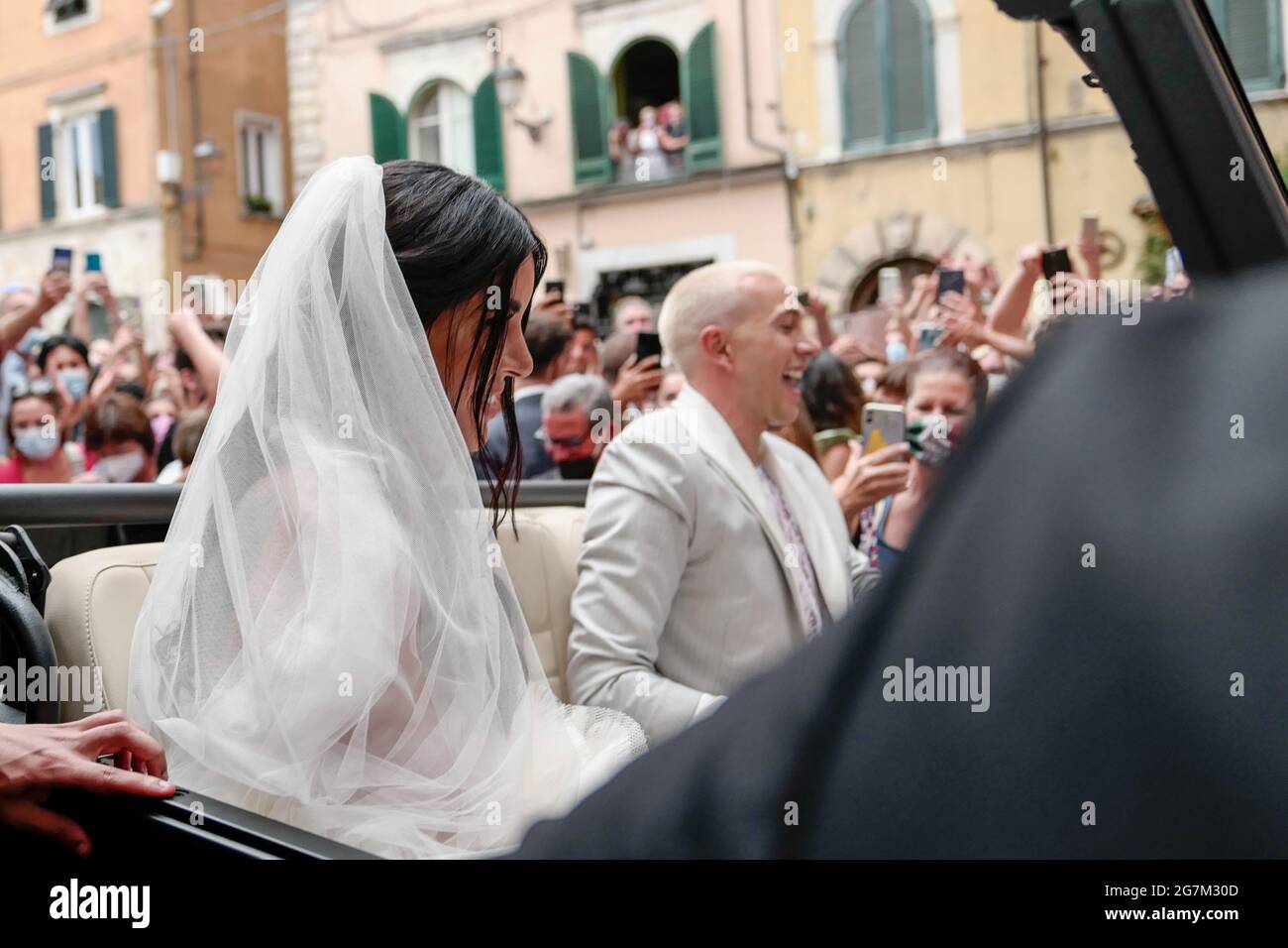 Carrara, Italy. 13th July, 2021. Wedding of Federico Bernardeschi and