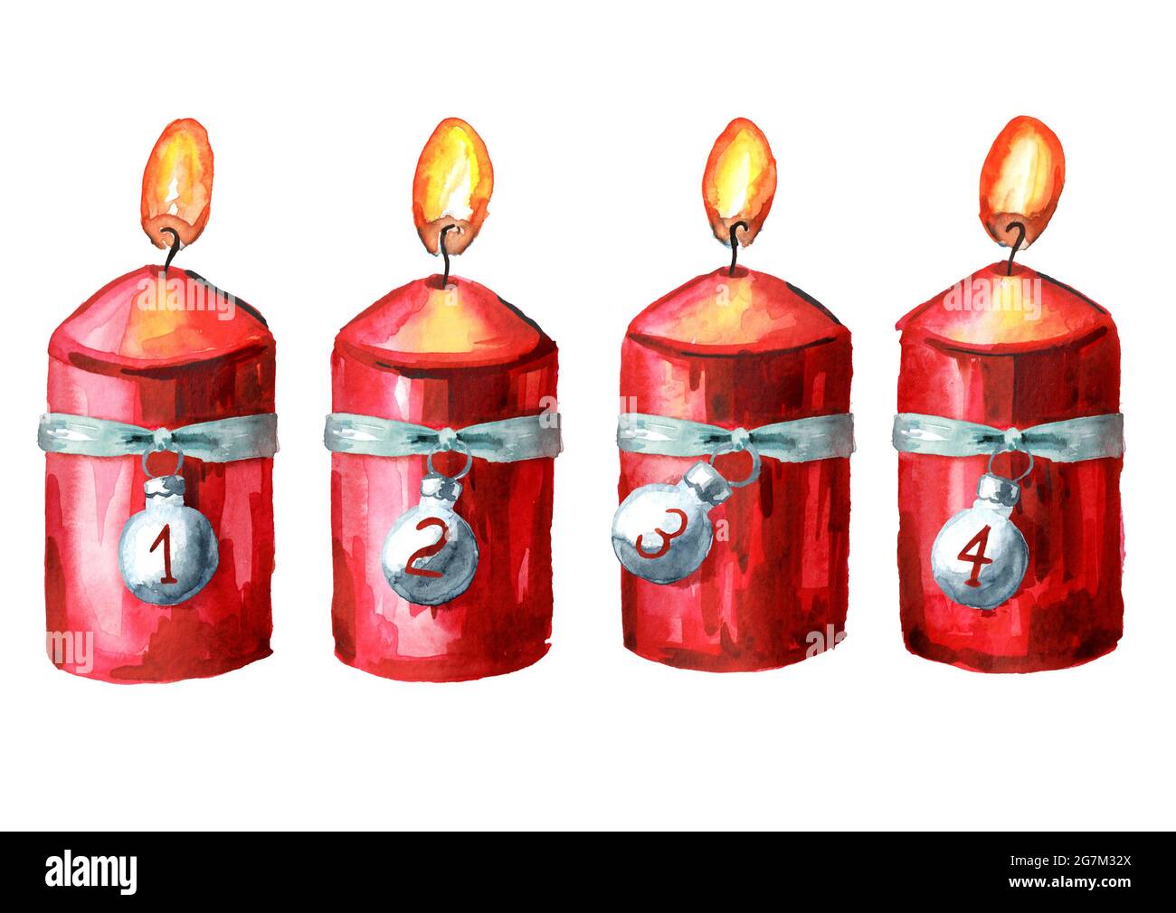 Four candles sketch Cut Out Stock Images & Pictures Alamy
