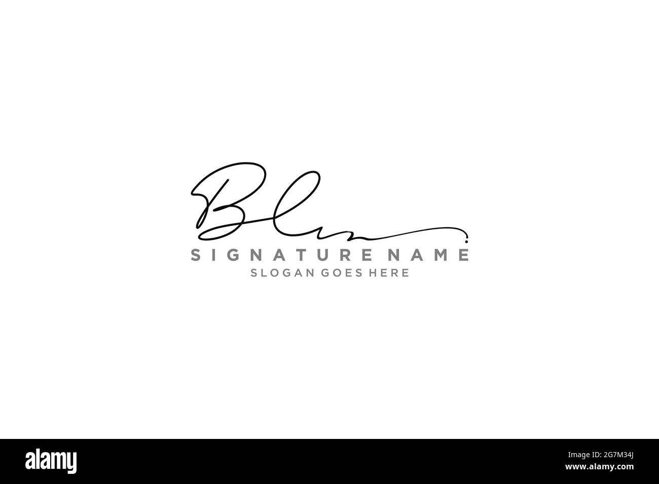 BL Letter Signature Logo Template elegant design logo Sign Symbol template vector icon Stock Vector
