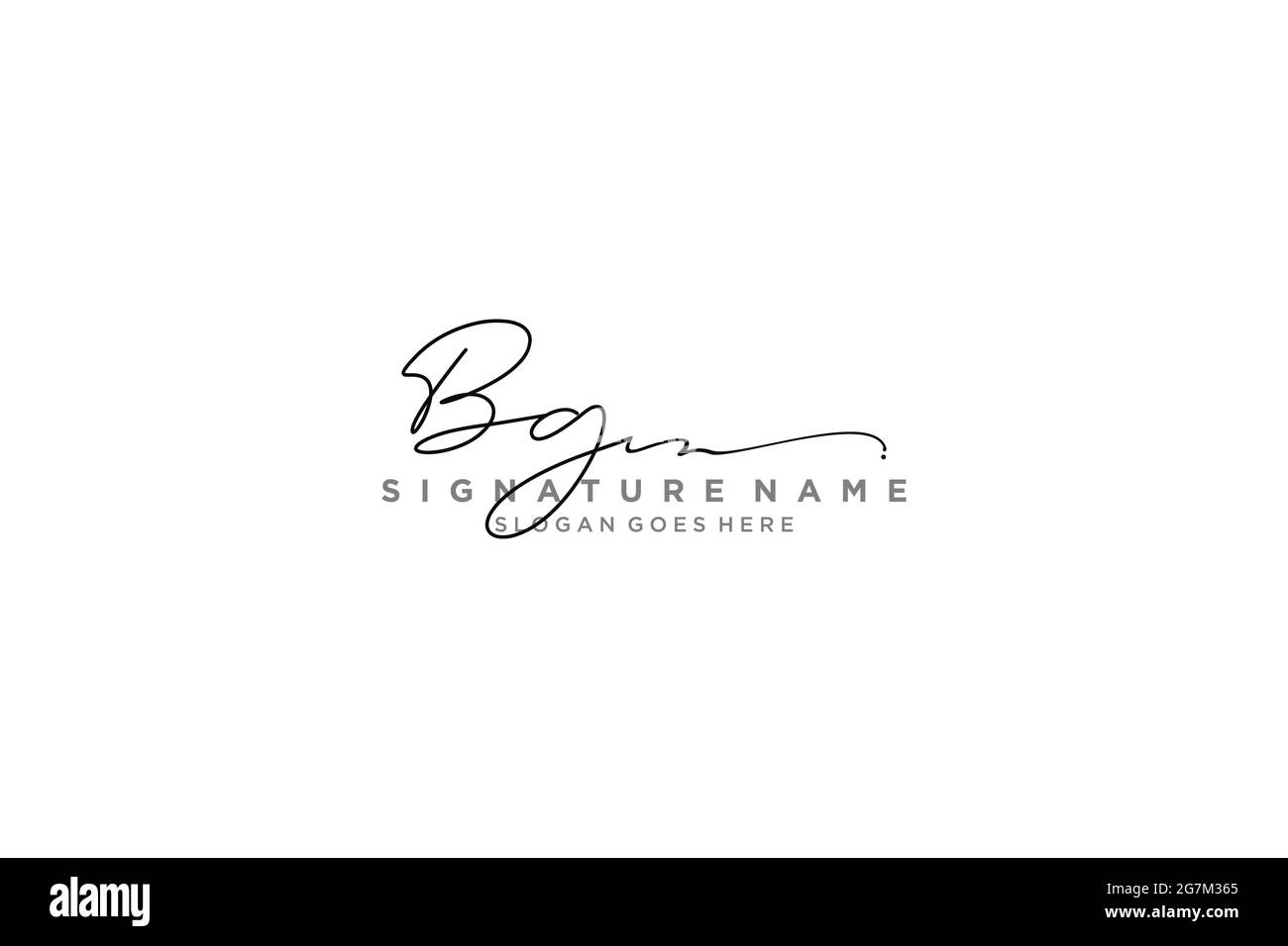 BG Letter Signature Logo Template elegant design logo Sign Symbol template vector icon Stock Vector