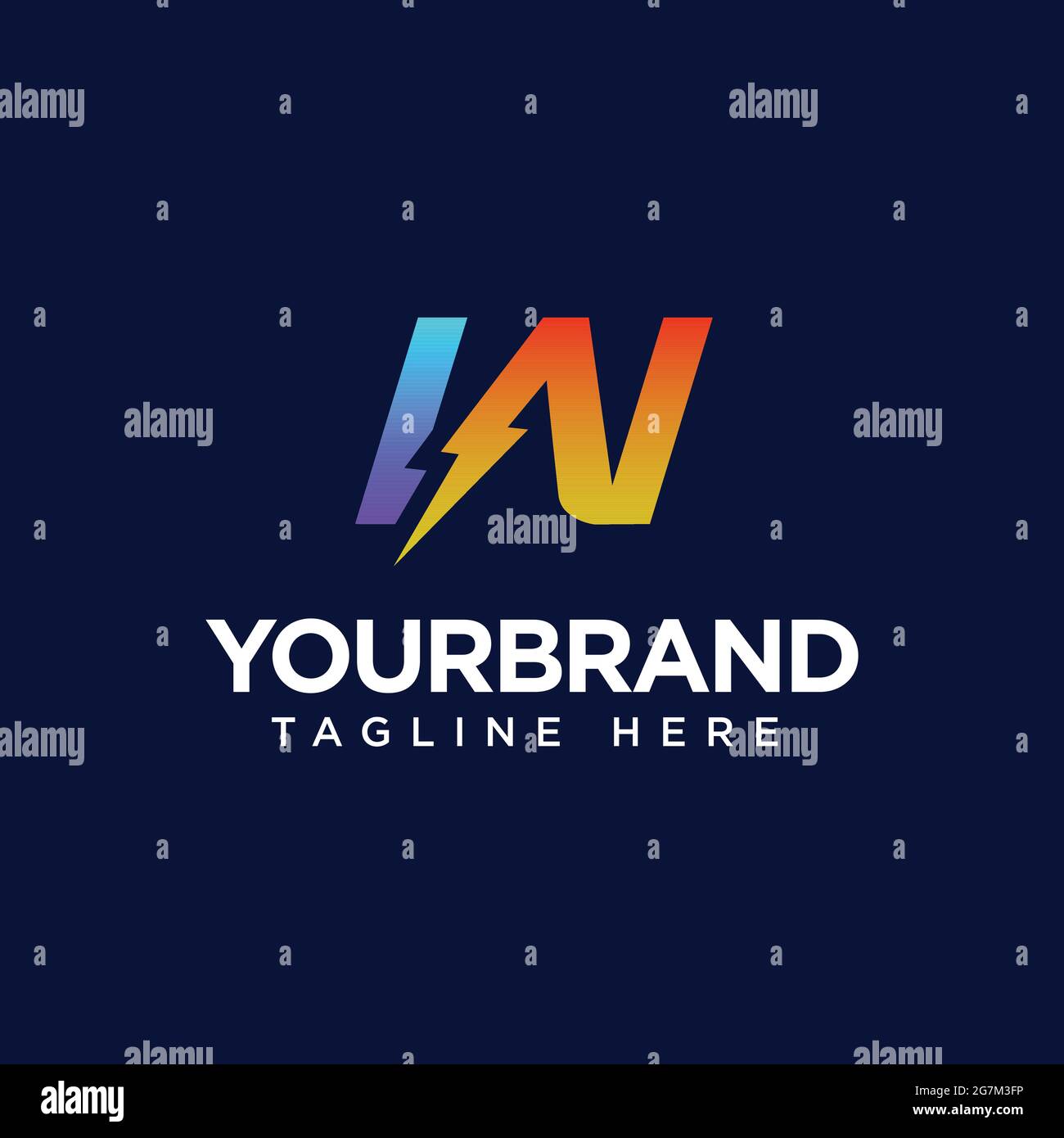 Lightning logo hi-res stock photography and images - Alamy