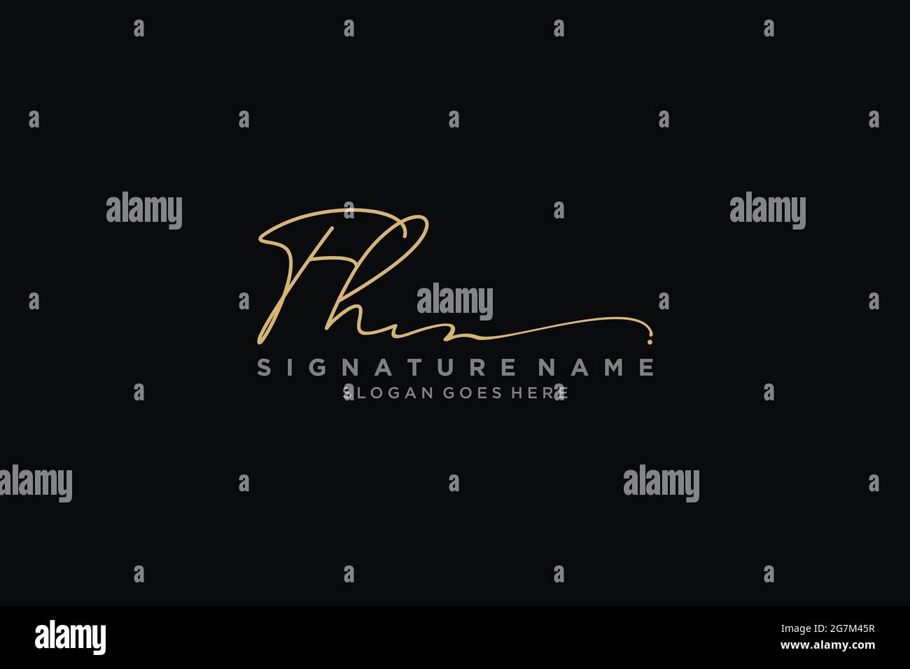 FH Letter Signature Logo Template elegant design logo Sign Symbol ...