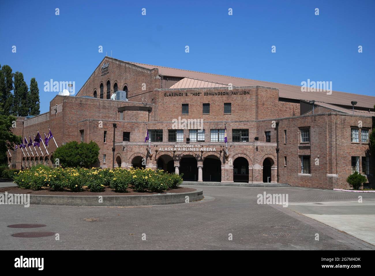 A general view of the Alaska Airlines Arena at Hec Edmundson Pavilion on the campus of the University of Washington, Wednesday, July 14, 2021, in Seat Stock Photo