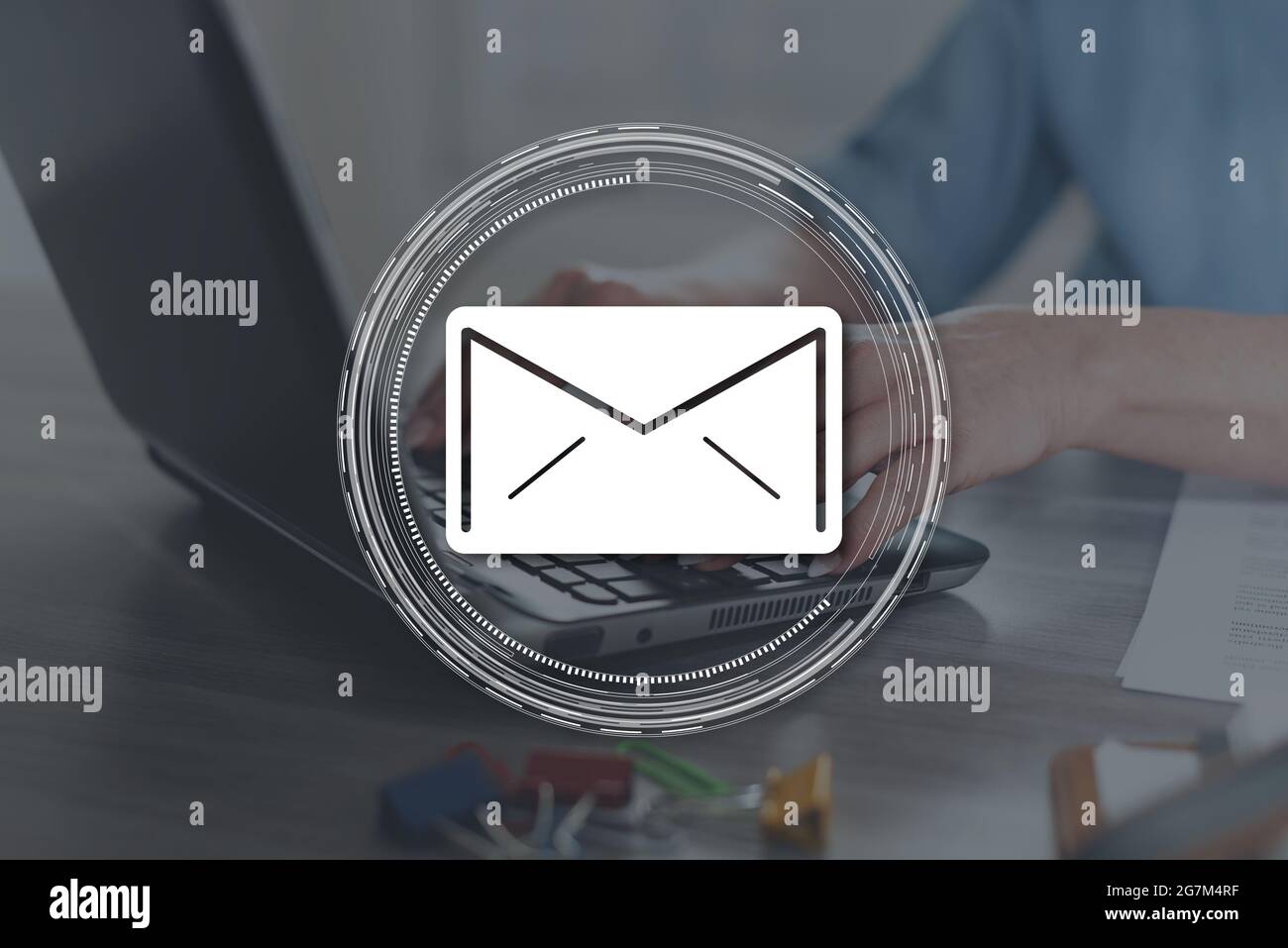 Message concept illustrated by a picture on background Stock Photo - Alamy