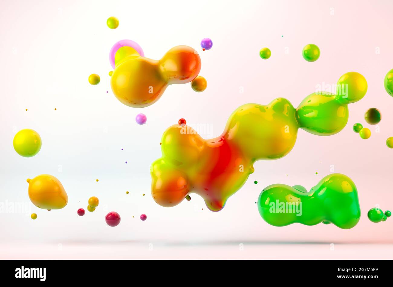 Color Paint Splashes Ink Drops And Spots Stock Illustration