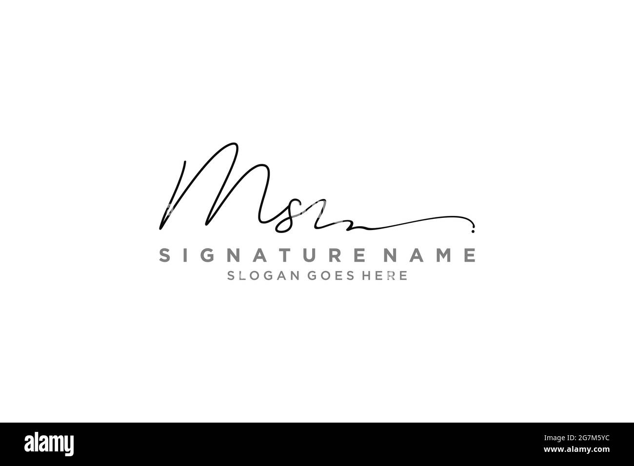 MSLetter Signature Logo Template elegant design logo Sign Symbol ...