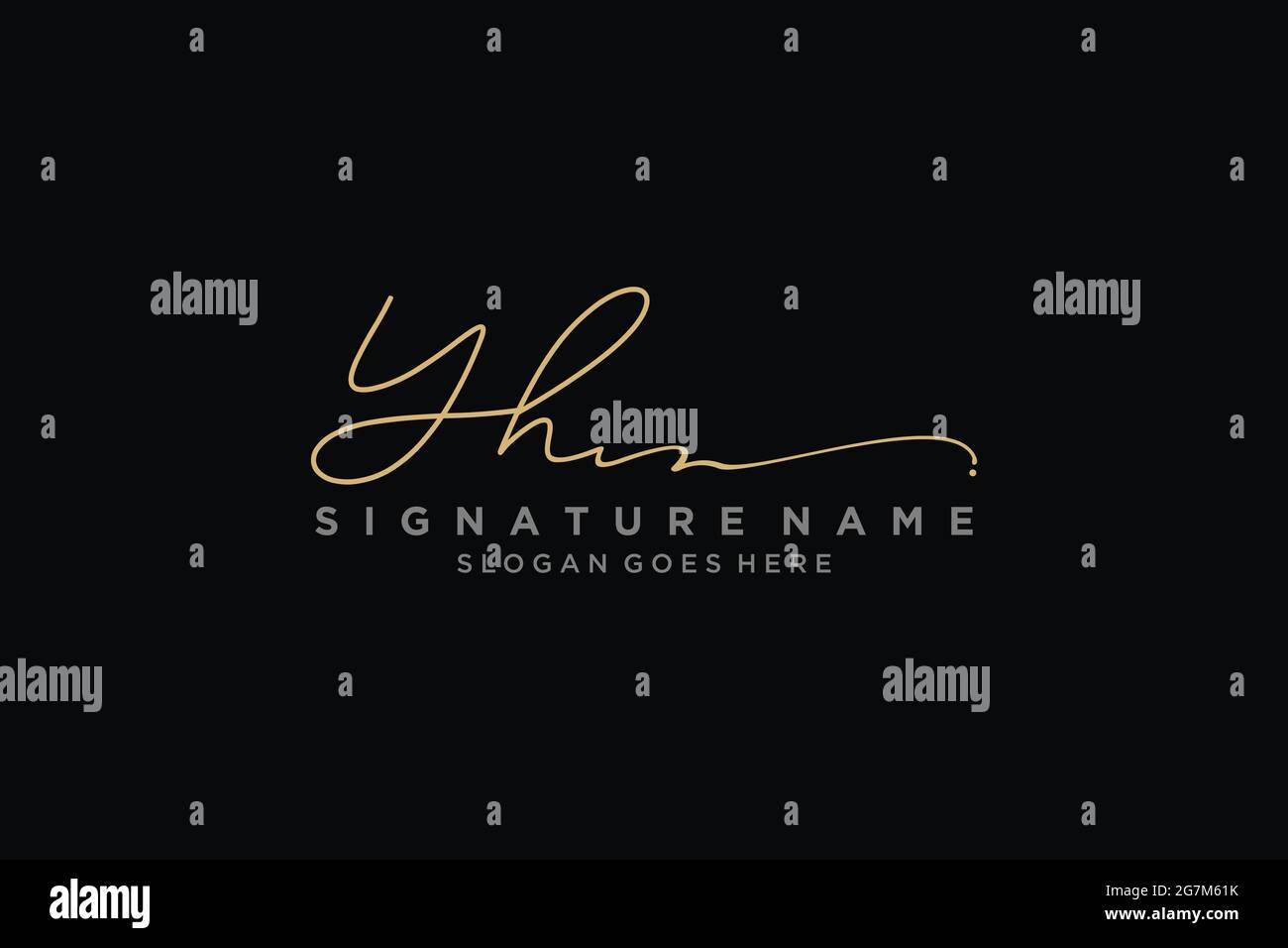 YH Letter Signature Logo Template elegant design logo Sign Symbol ...