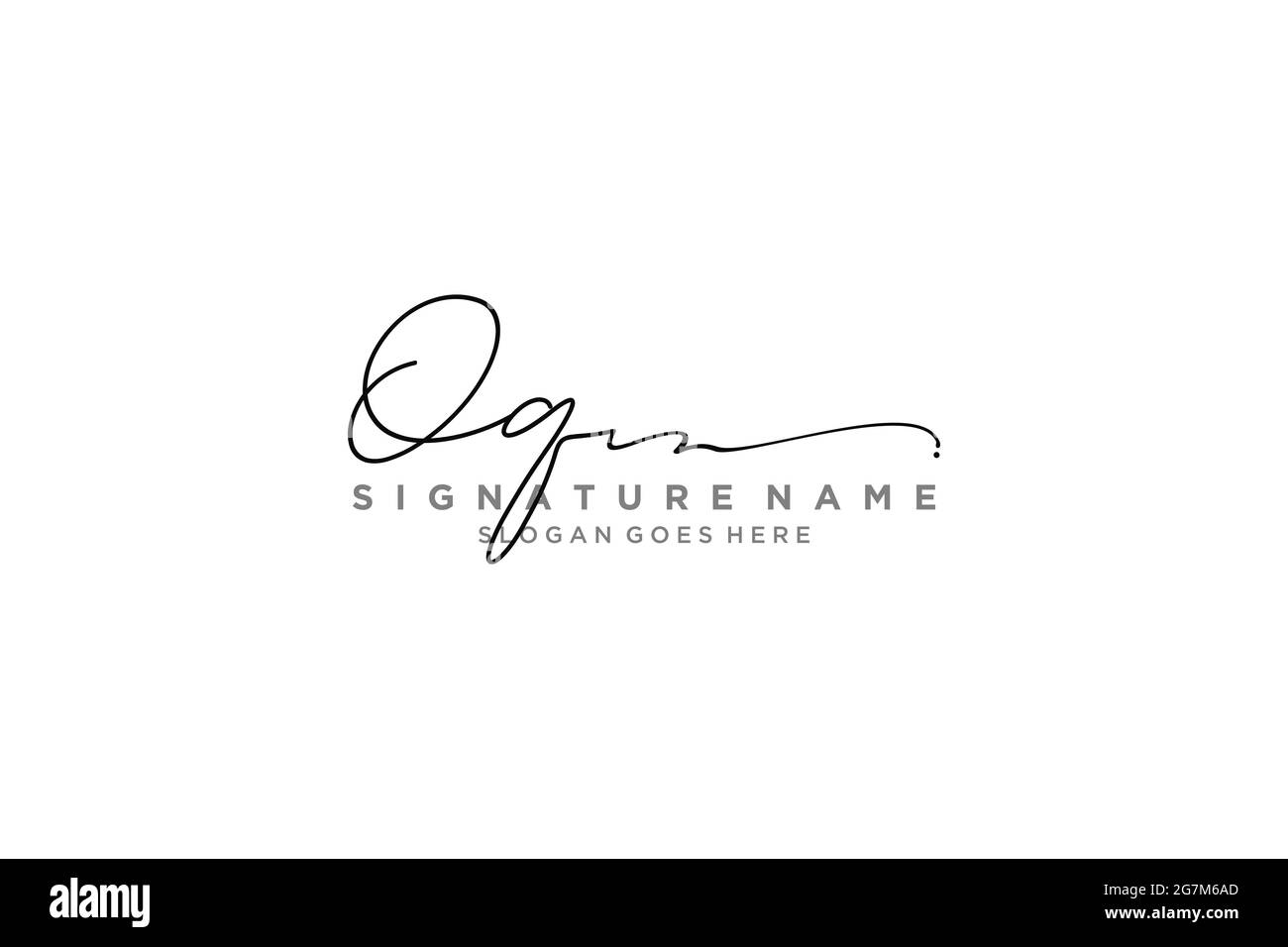 OQ Letter Signature Logo Template elegant design logo Sign Symbol template vector icon Stock Vector