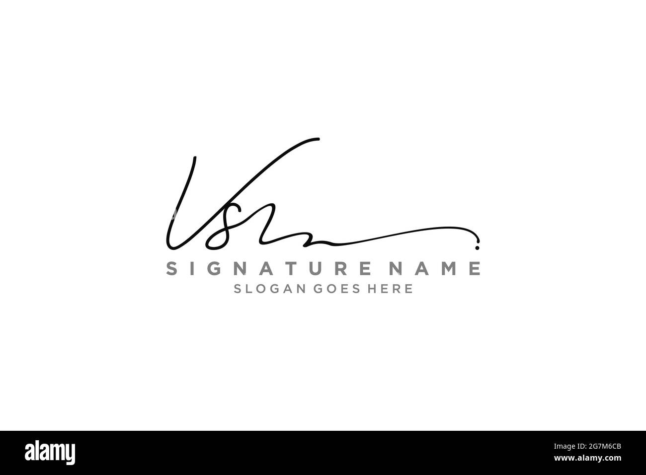 VS Letter Signature Logo Template elegant design logo Sign Symbol