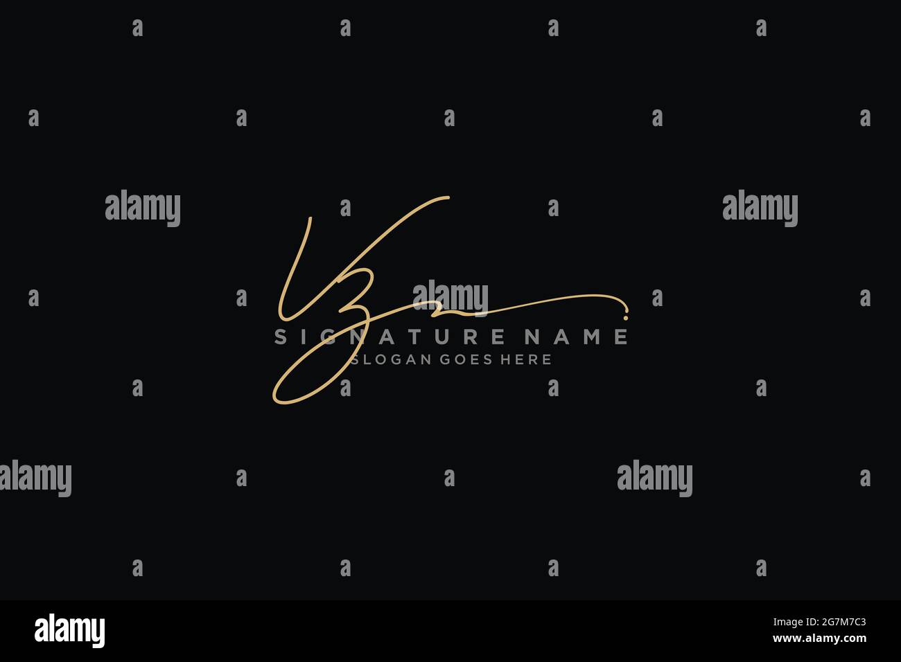 VZ Letter Signature Logo Template elegant design logo Sign Symbol