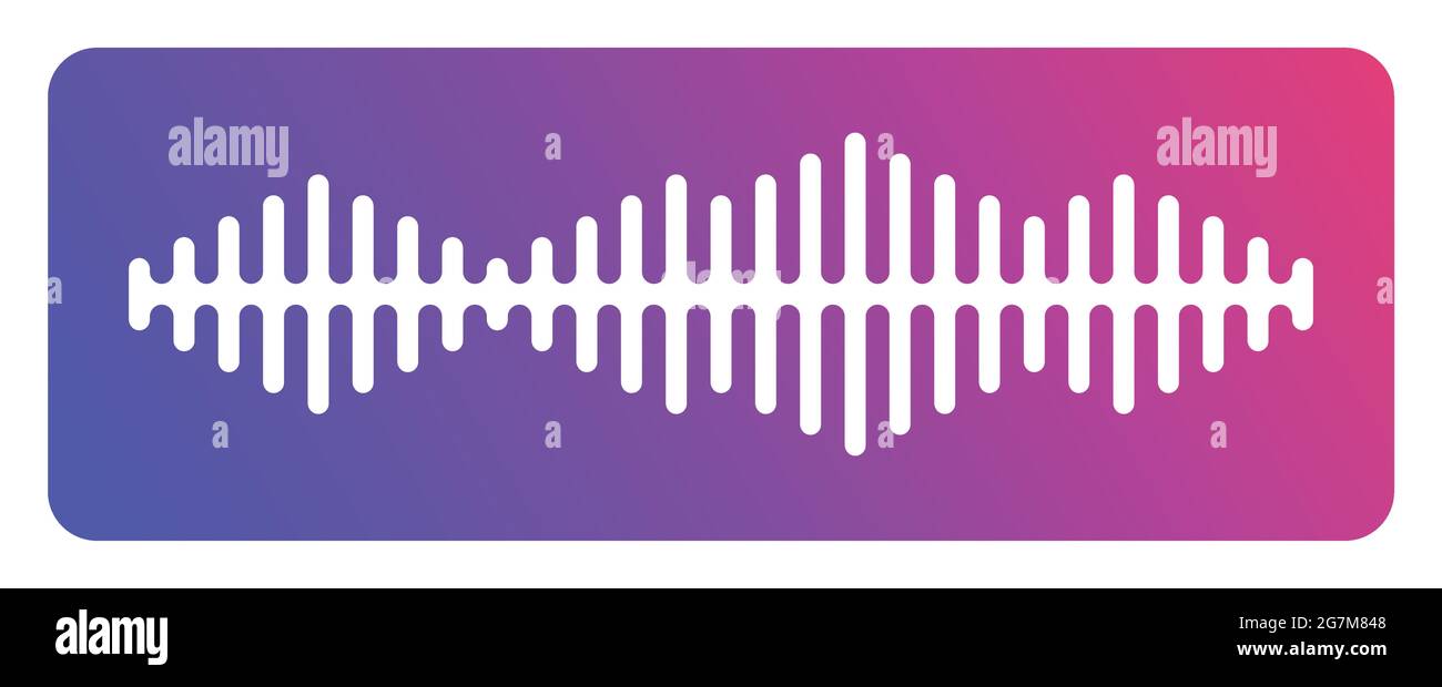 Audio wave or soundwave icon graphic design. Stock Vector