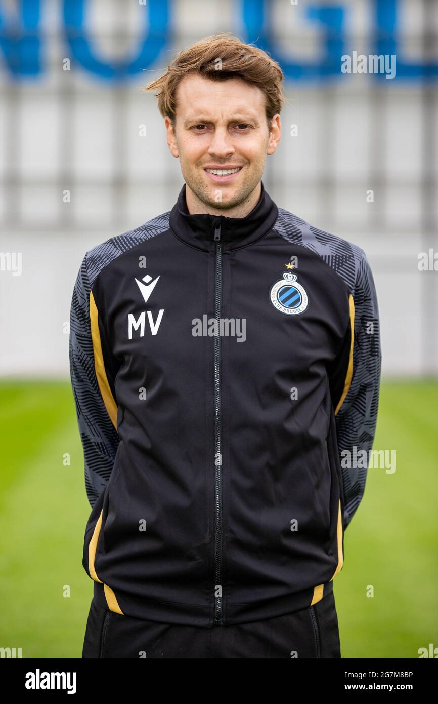 Club's team manager Michael Vijverman poses for a team picture, at the  2021-2022 photoshoot of Belgian Jupiler Pro League club Club Brugge,  Thursday 1 Stock Photo - Alamy