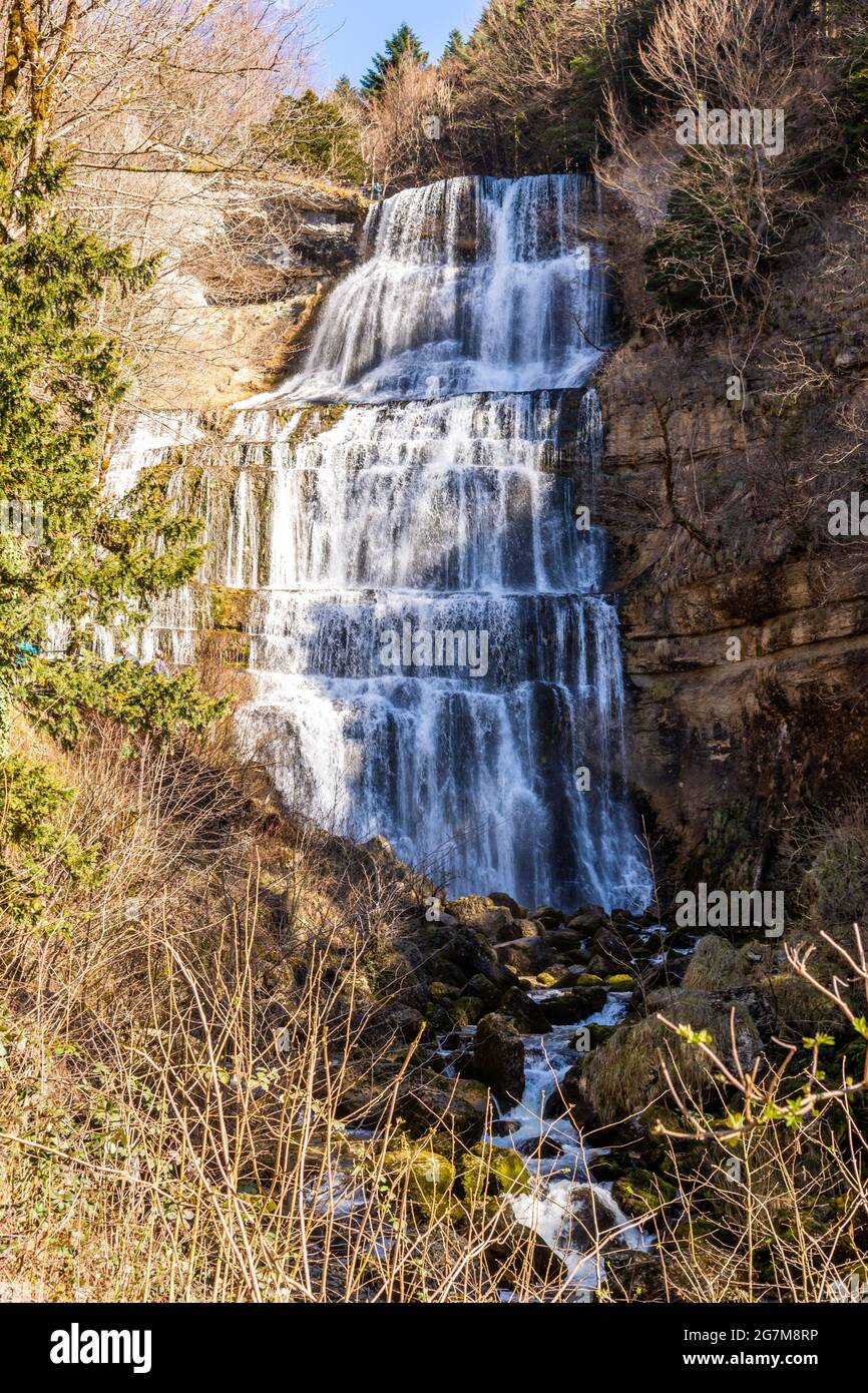 Waterfalls of Herisson France Stock Photo Alamy