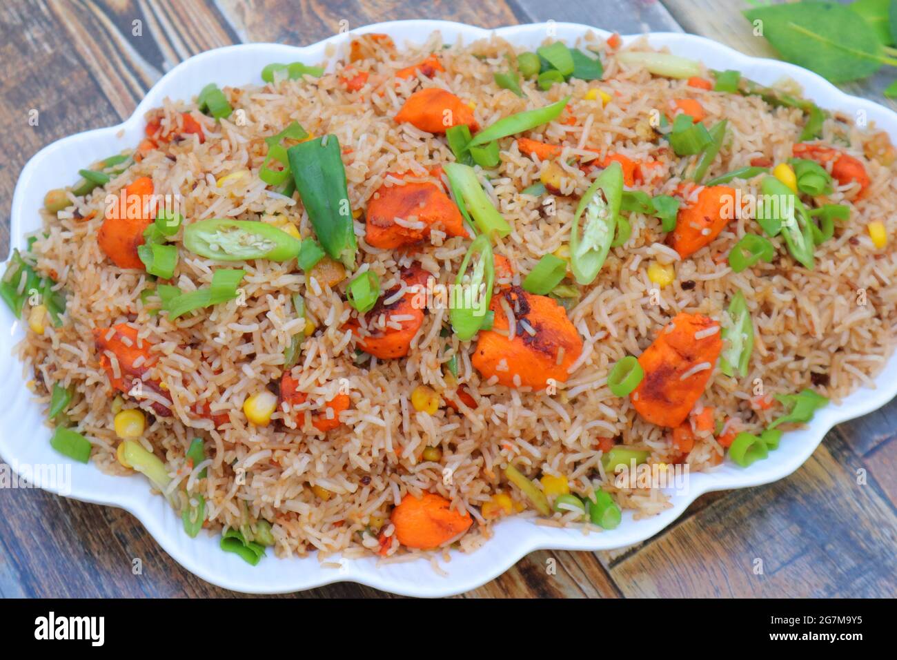 Korean Vegetable fried rice Stock Photo Alamy